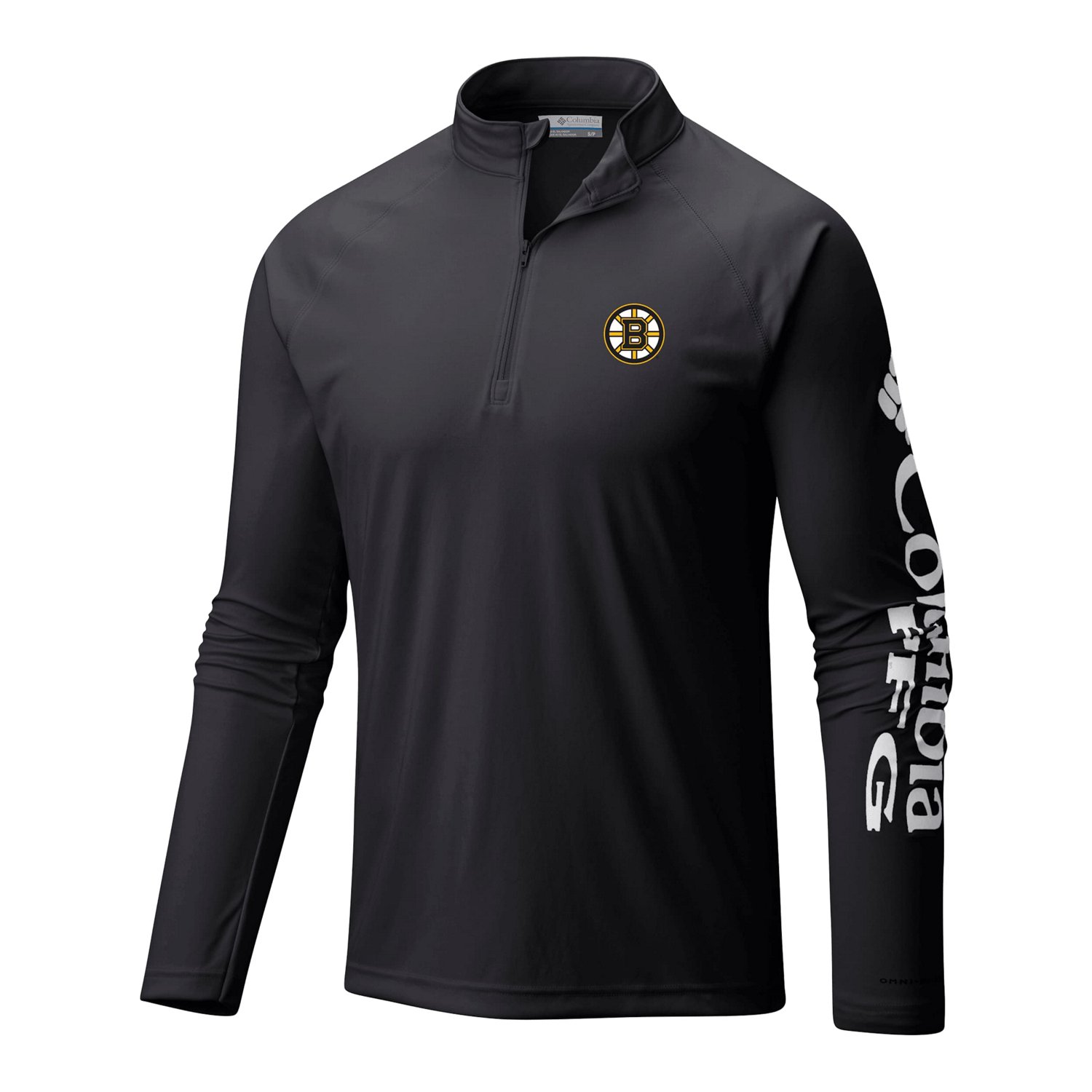 Columbia Boston Bruins Terminal Tackle Omni-Wick Raglan Quarter-Zip Top                                                          - view number 2