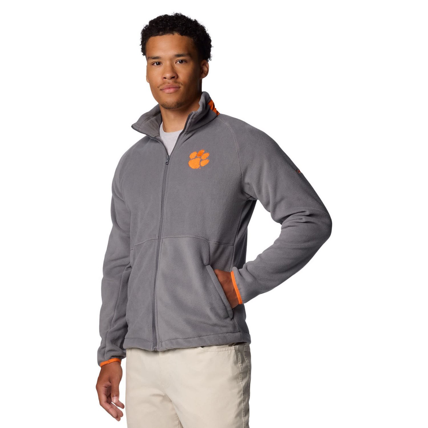 Columbia Clemson Tigers Flanker IV Fleece Raglan Full-Zip Jacket                                                                 - view number 3