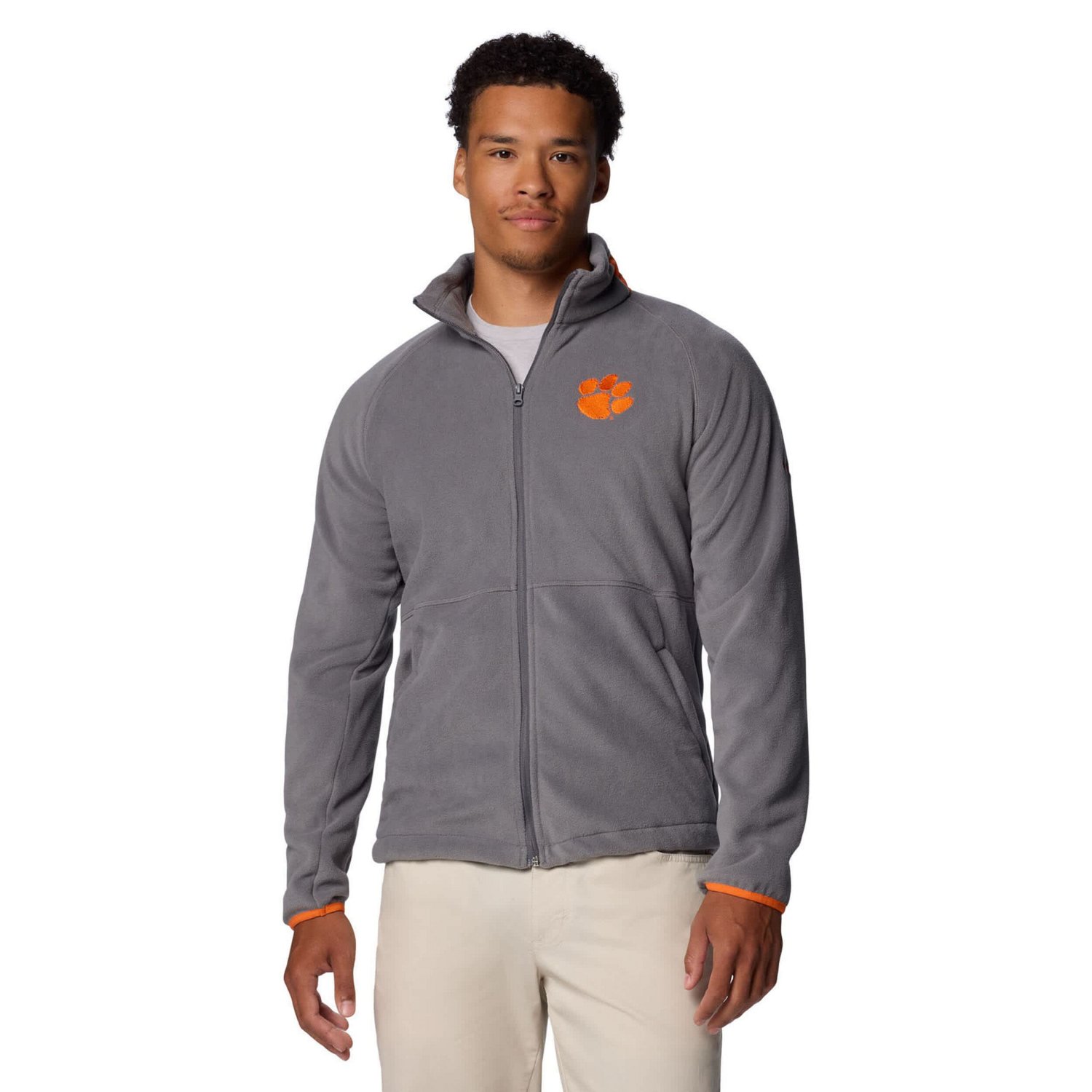 Columbia Clemson Tigers Flanker IV Fleece Raglan Full-Zip Jacket                                                                 - view number 1