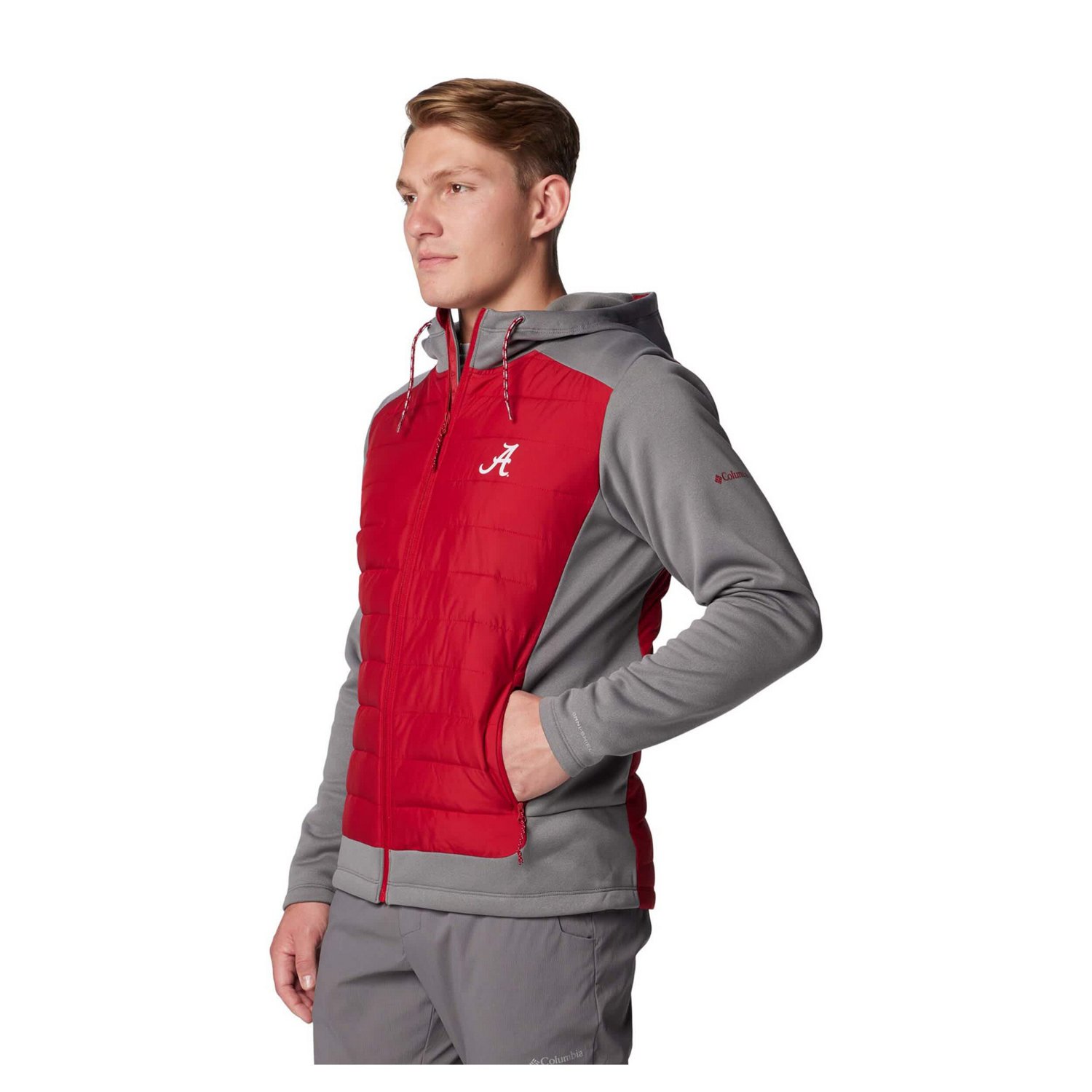 Columbia Crimson Alabama Crimson Tide Out-Shield Hybrid Full-Zip Hoodie Jacket - view number 4