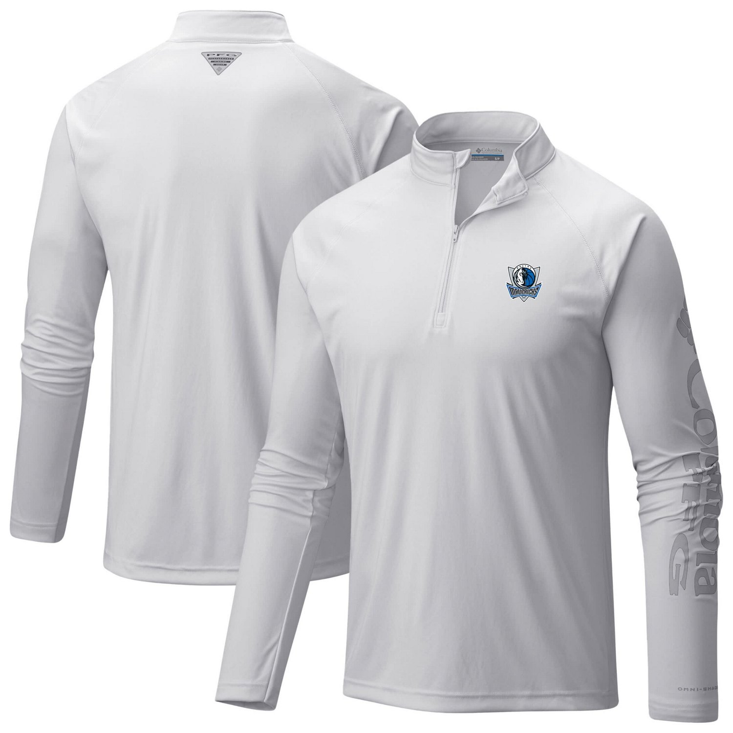 Columbia Dallas Mavericks Terminal Tackle Raglan Omni-Shade Quarter-Zip Jacket                                                   - view number 1