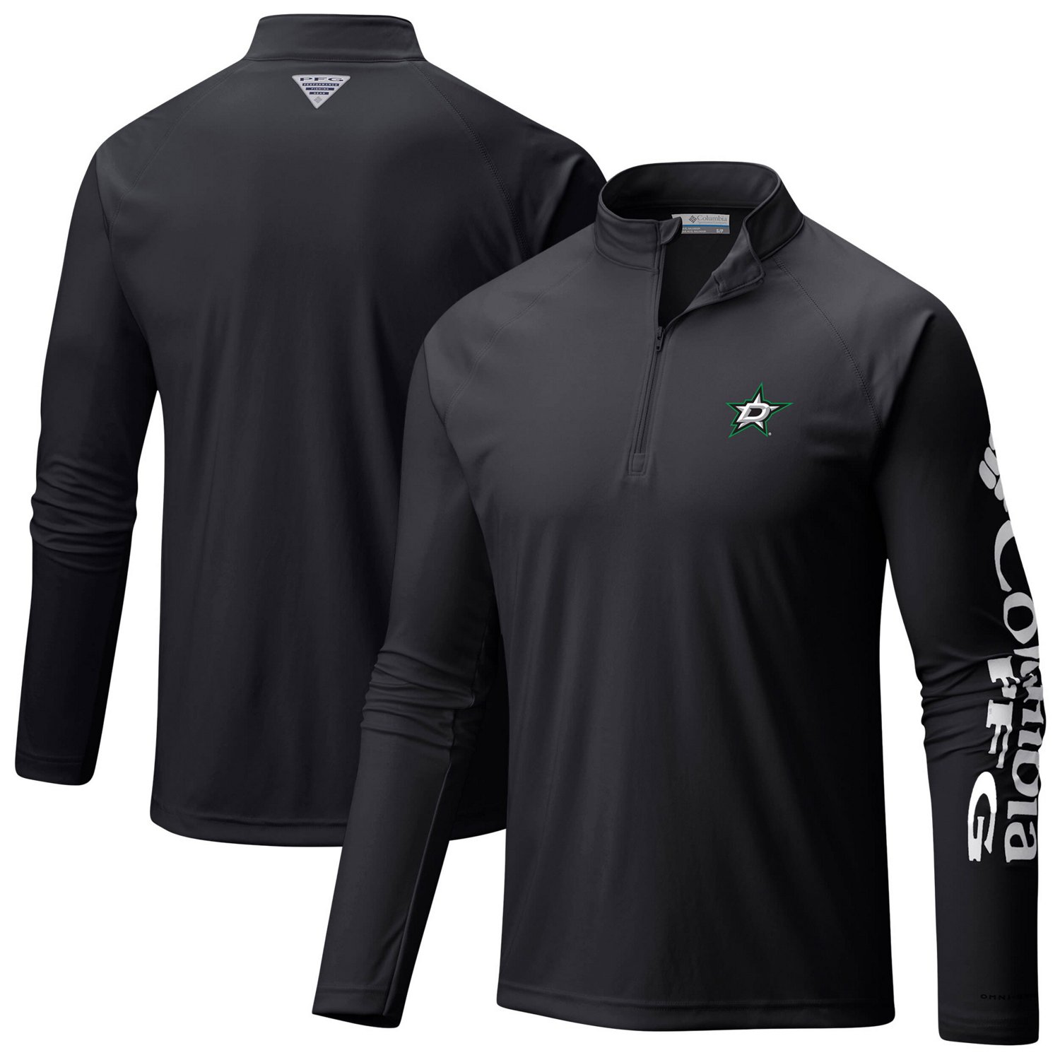 Columbia Dallas Stars Terminal Tackle Omni-Wick Raglan Quarter-Zip Top