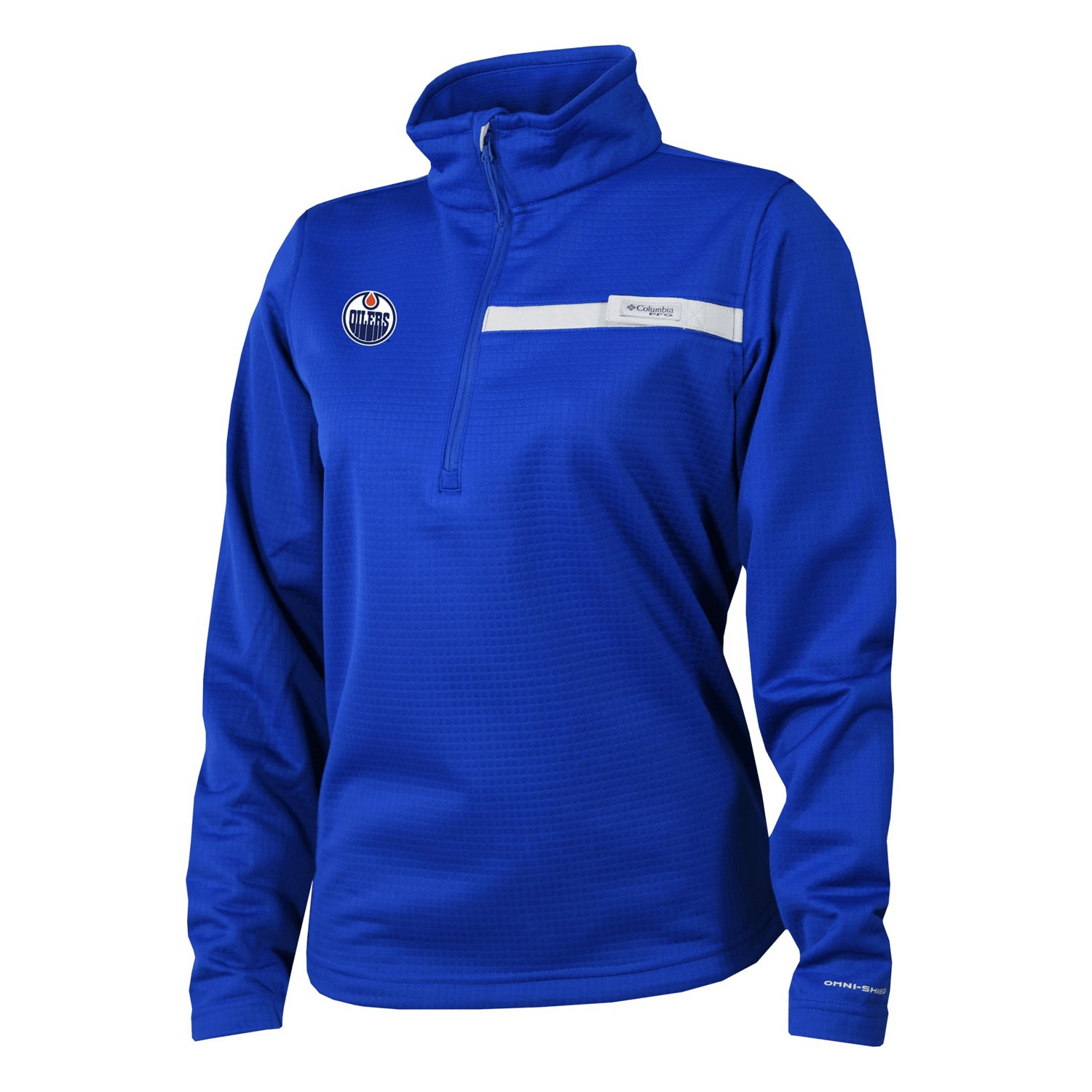 Columbia Edmonton Oilers Skiff Guide Fleece Omni-Shade Quarter-Zip Jacket