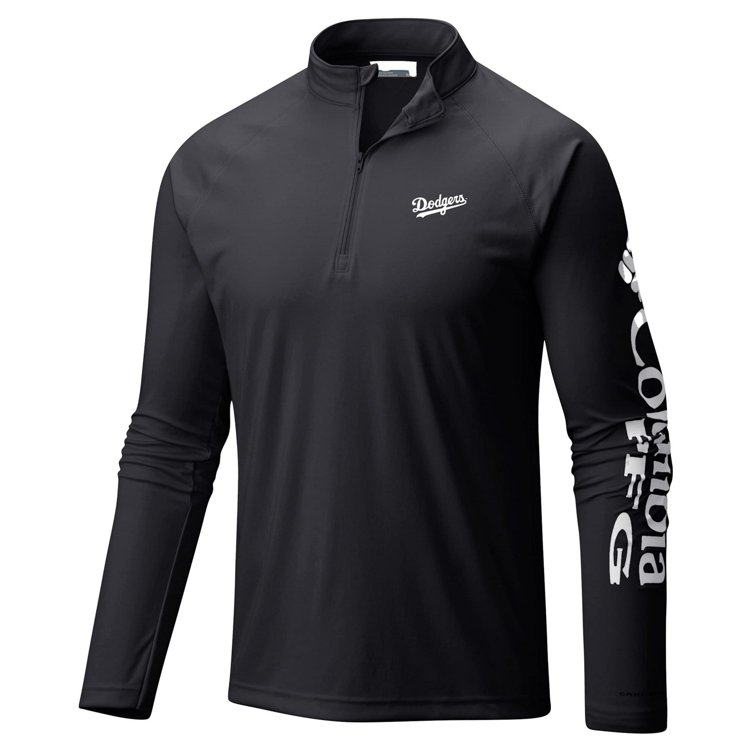 Columbia Los Angeles Dodgers Terminal Tackle Raglan Omni-Shade Quarter-Zip Pullover Top - view number 2