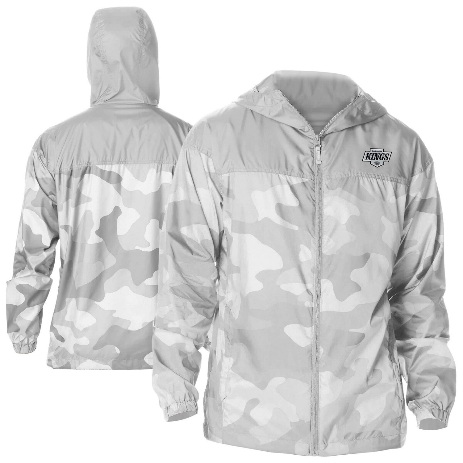 Columbia Los Angeles Kings Camo Flash Challenger Omni-Shade Full-Zip Hoodie Windbreaker Jacket - view number 1