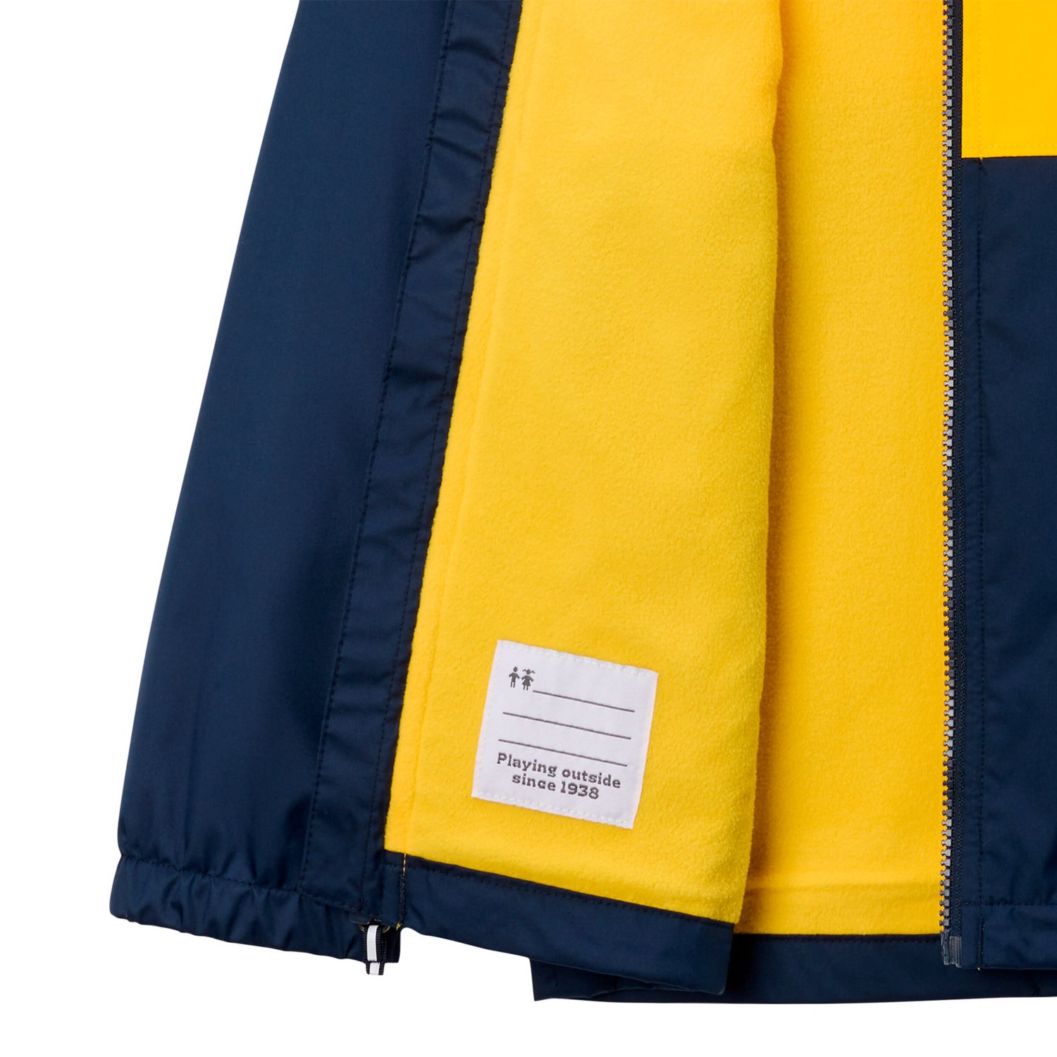 Columbia Michigan Wolverines Rainy Fields Lined Omni-Tech Full-Zip Hoodie Jacket - view number 4