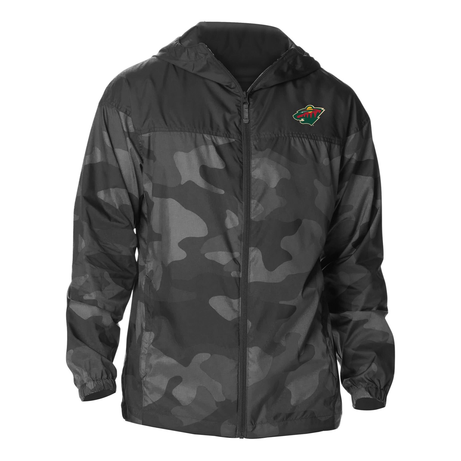 Columbia Minnesota Wild Camo Flash Challenger Omni-Shade Full-Zip Hoodie Windbreaker Jacket                                      - view number 2