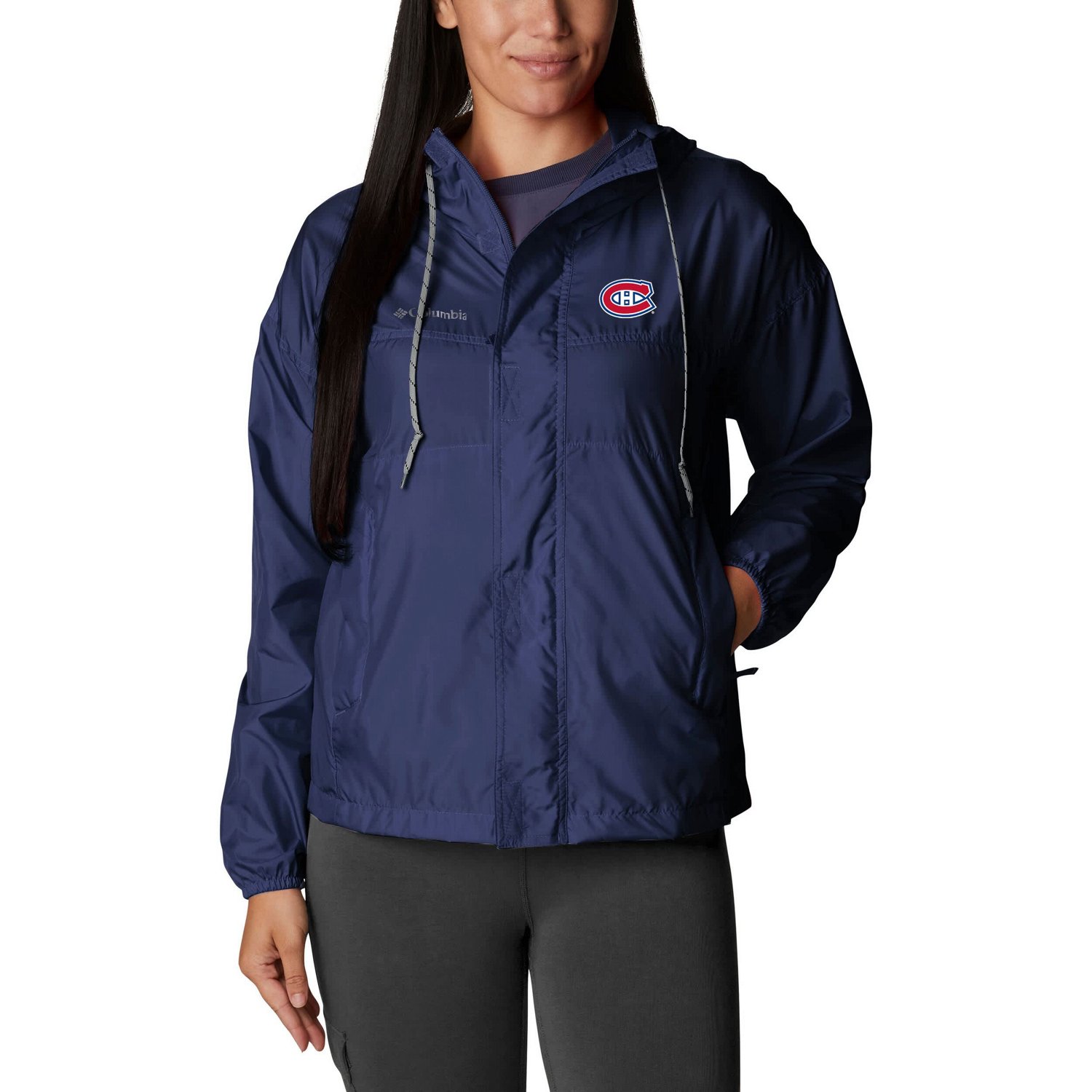 Columbia Montreal Canadiens Flash Challenger Omni-Wick Hoodie Full-Zip Windbreaker                                               - view number 2