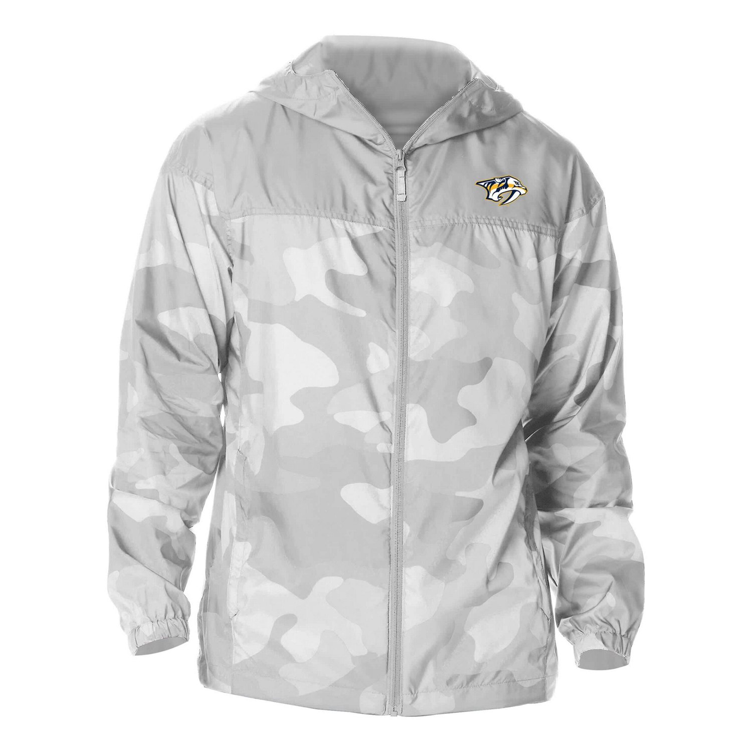 Columbia Nashville Predators Camo Flash Challenger Omni-Shade Full-Zip Hoodie Windbreaker Jacket - view number 2