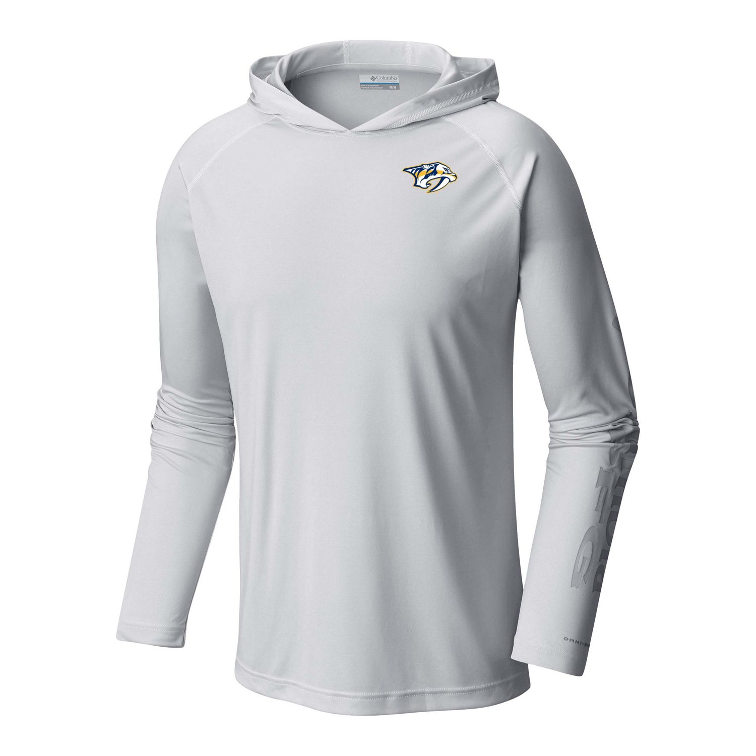 Columbia Nashville Predators Terminal Tackle Omni-Shade Raglan Pullover Hoodie                                                   - view number 2