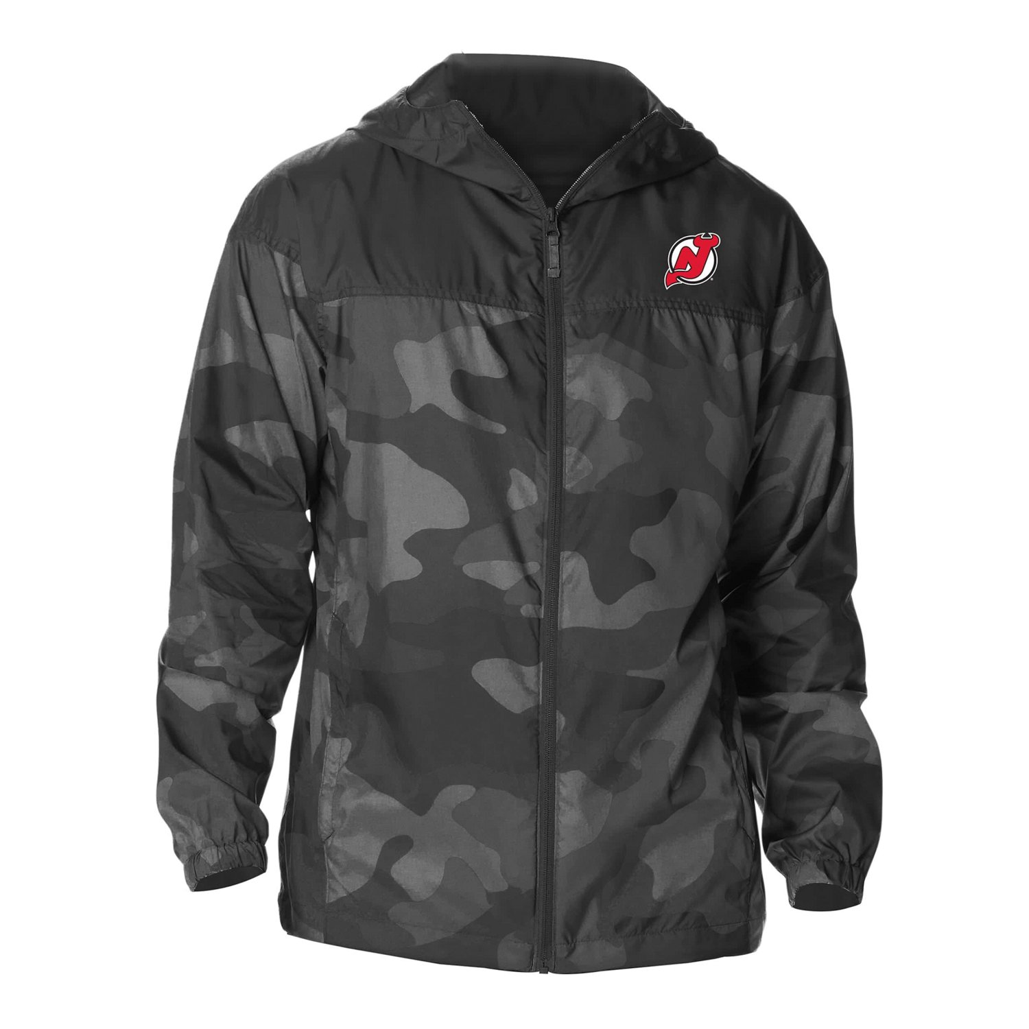 Columbia New Jersey Devils Camo Flash Challenger Omni-Shade Full-Zip Hoodie Windbreaker Jacket - view number 2
