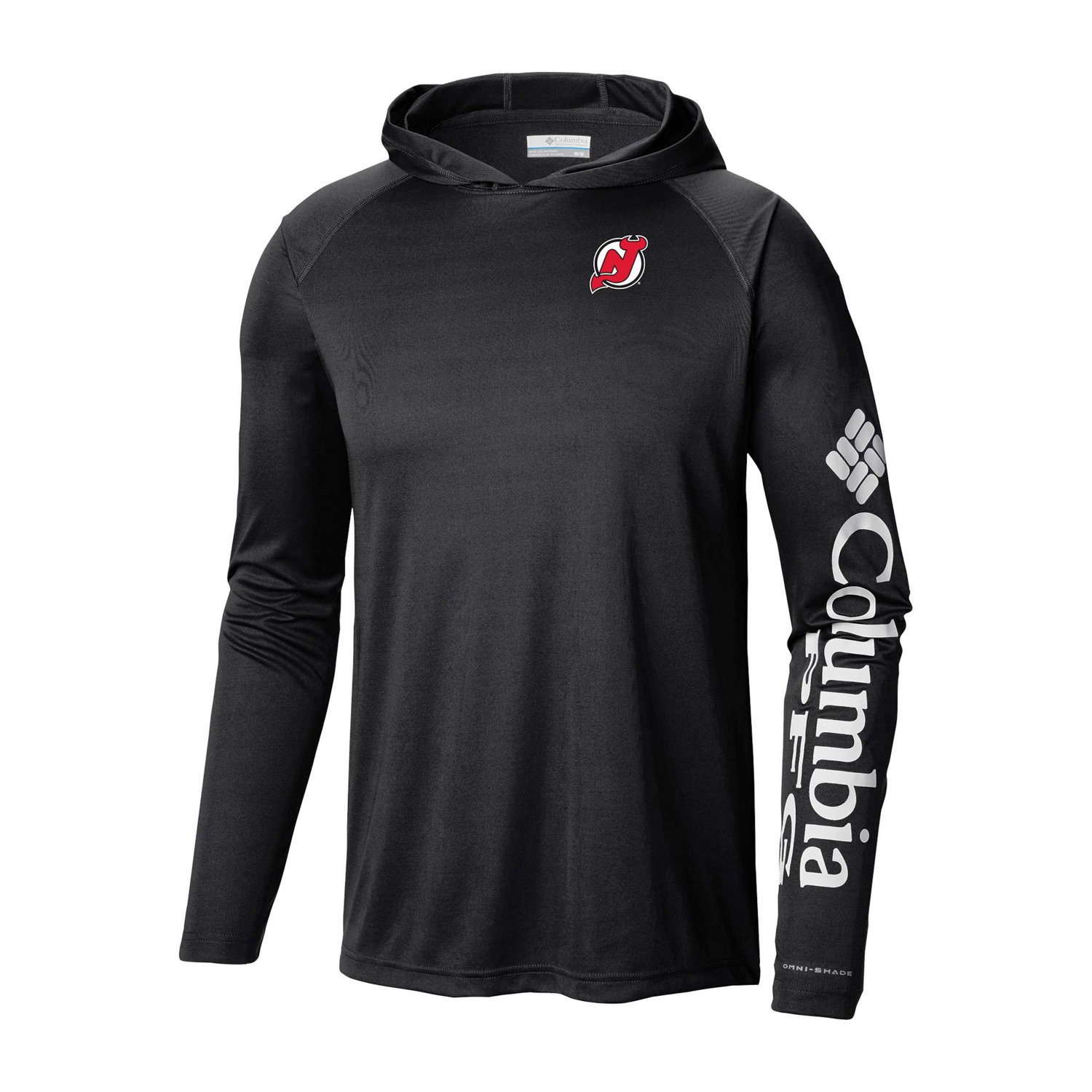 Columbia New Jersey Devils Terminal Tackle Omni-Shade Raglan Pullover Hoodie                                                     - view number 2