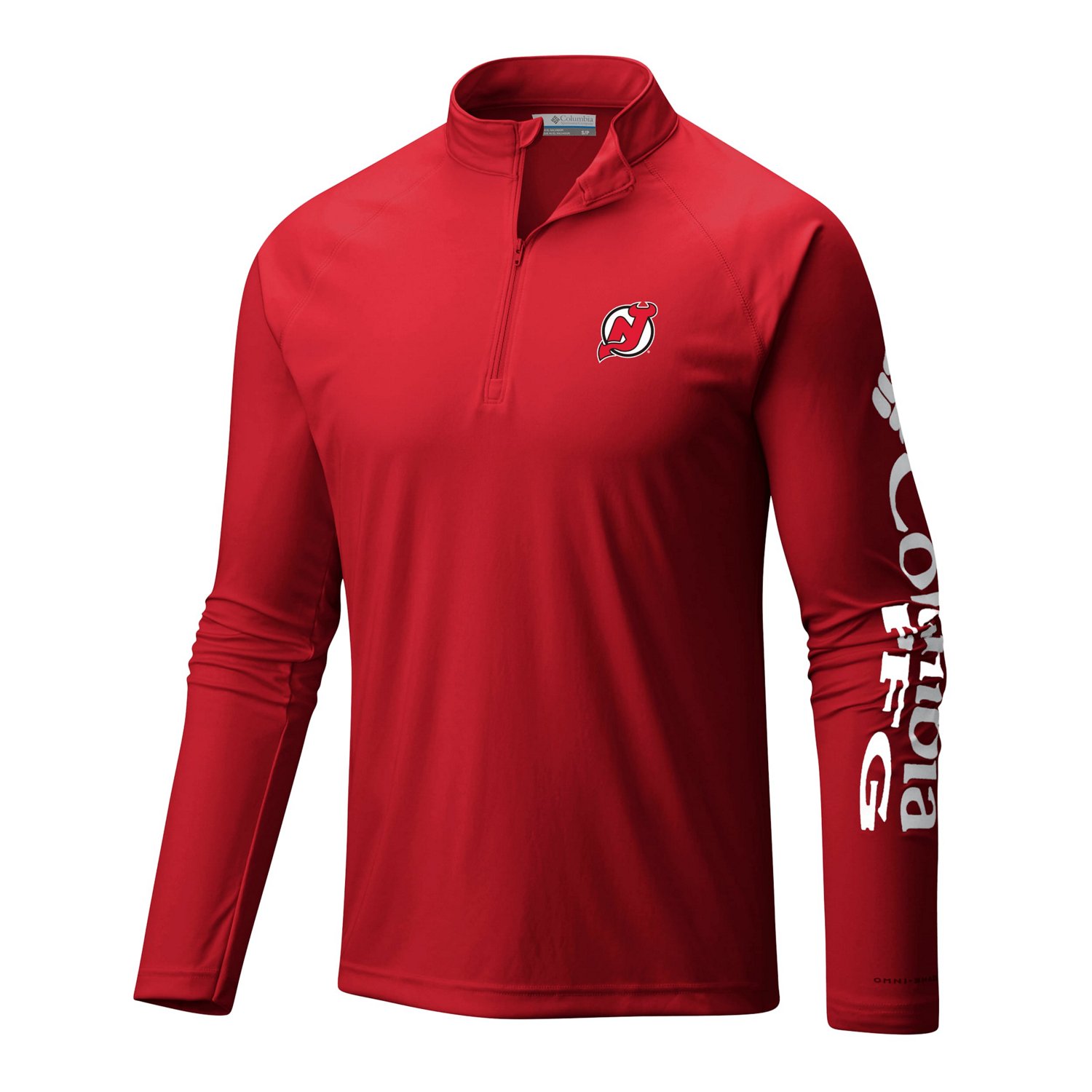Columbia New Jersey Devils Terminal Tackle Omni-Wick Raglan Quarter-Zip Top - view number 2