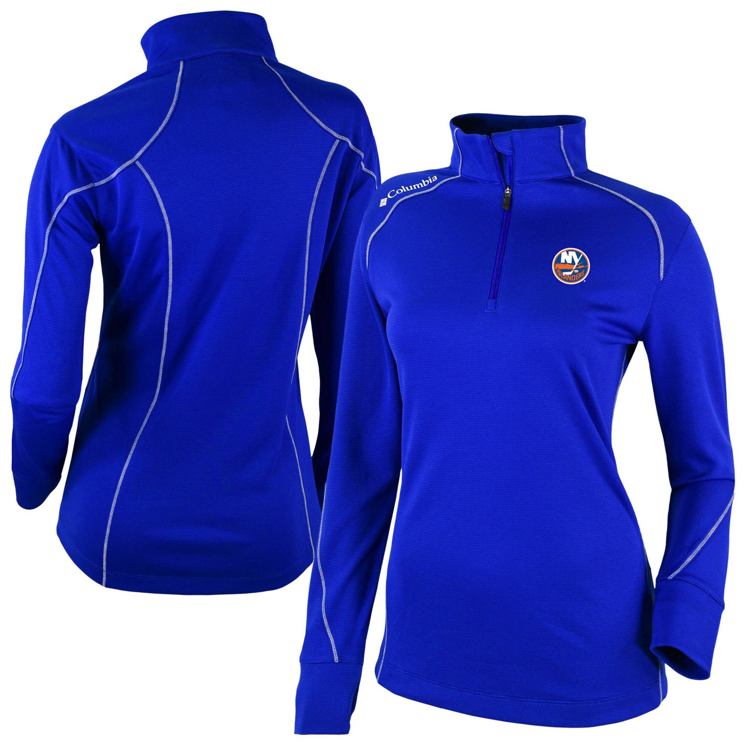 Columbia New York Islanders Shotgun Omni-Wick 20 Raglan Quarter-Zip Top