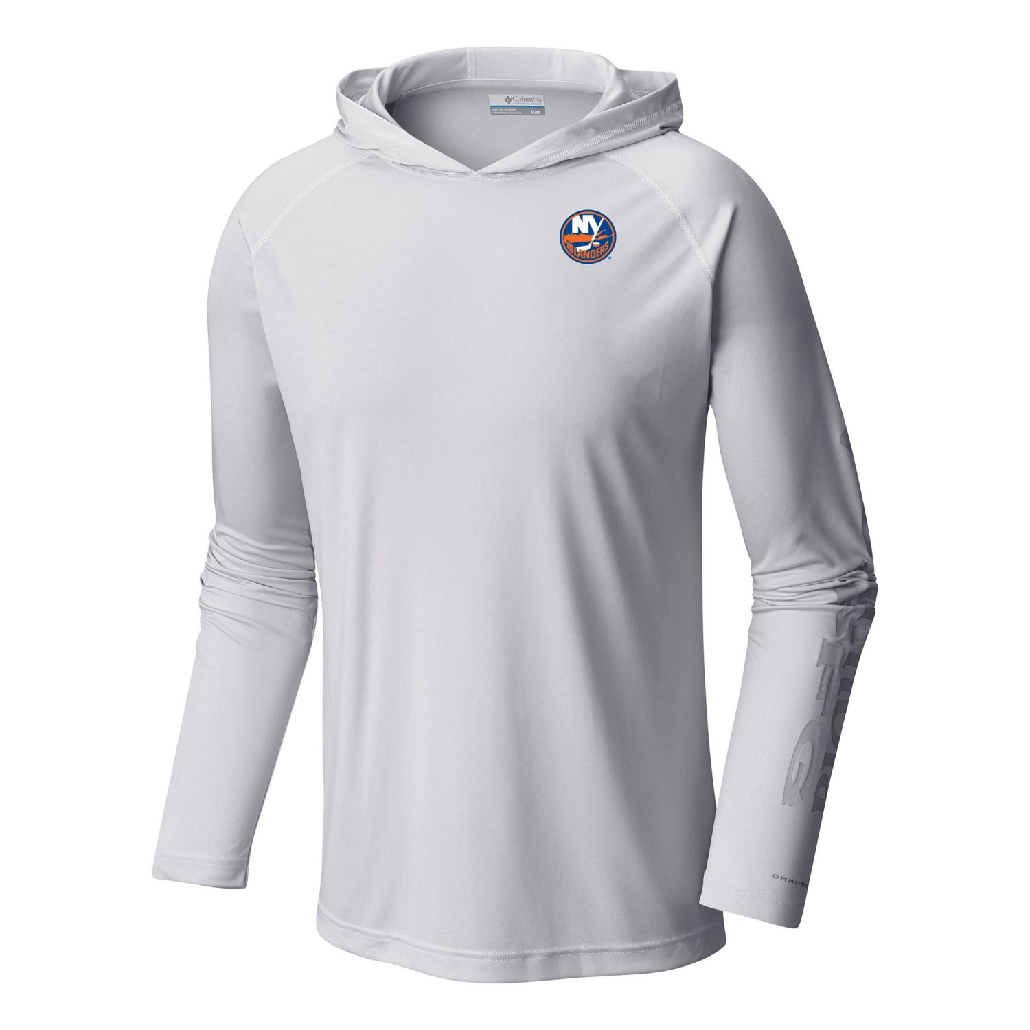 Columbia New York Islanders Terminal Tackle Omni-Shade Raglan Pullover Hoodie                                                    - view number 2
