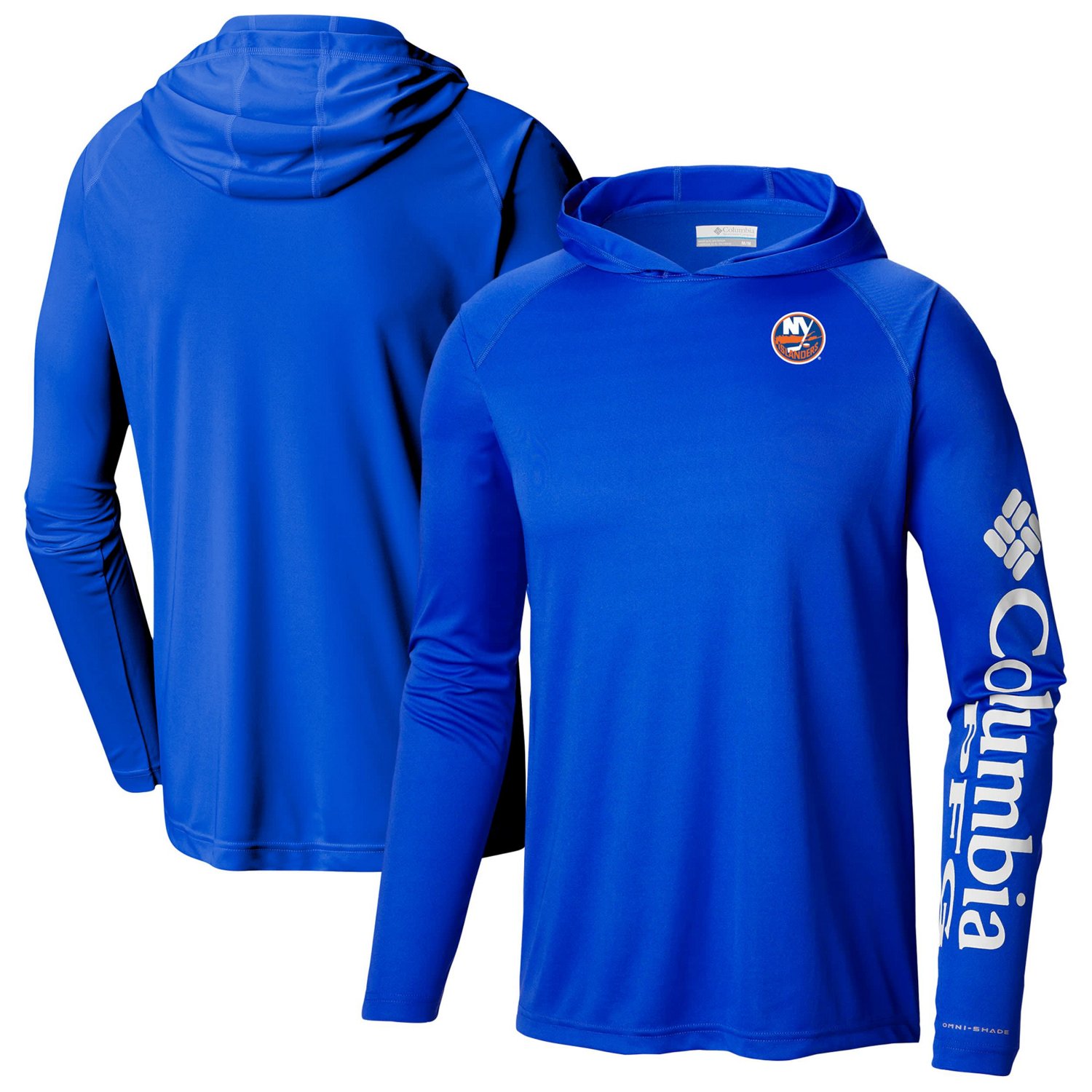 Columbia New York Islanders Terminal Tackle Omni-Shade Raglan Pullover Hoodie
