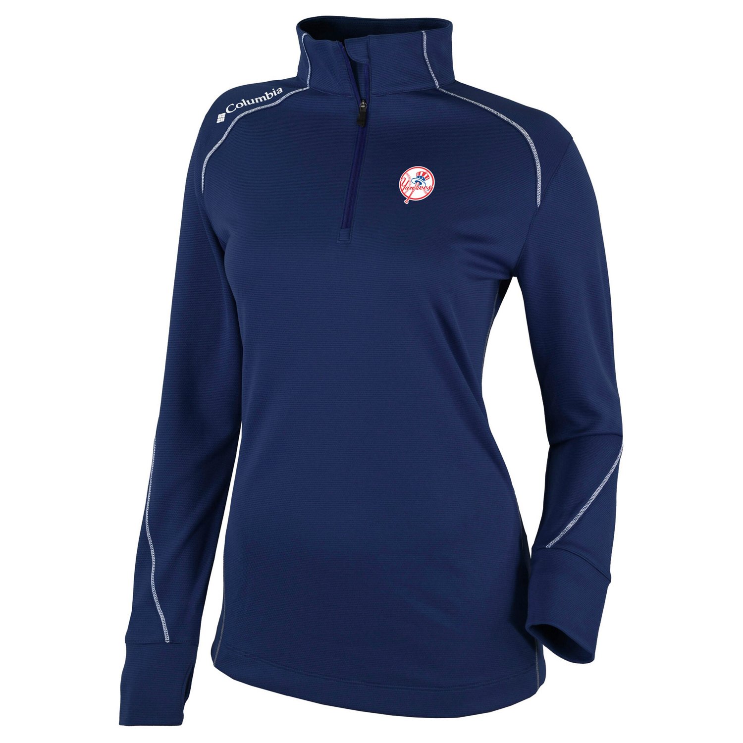 Columbia New York Yankees Cooperstown Collection Shotgun 20 Omni-Wick Quarter-Zip Top - view number 2