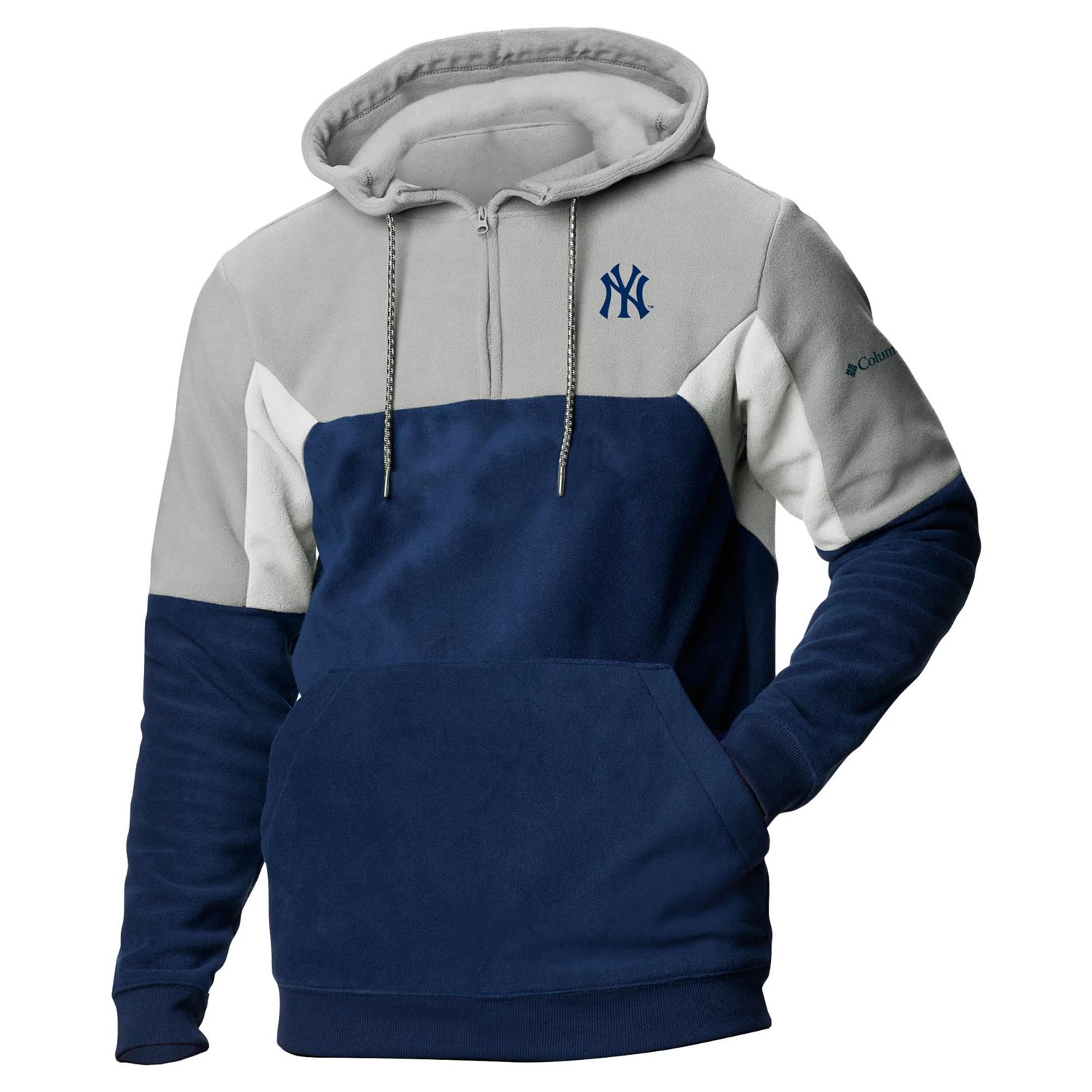 Columbia New York Yankees Lodge Fleece Quarter-Zip Hoodie                                                                        - view number 2