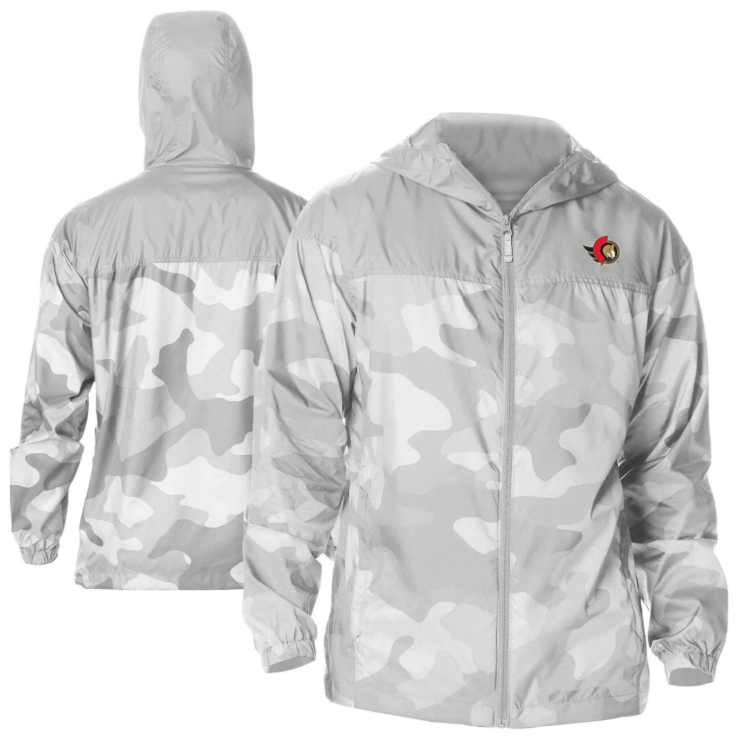 Columbia Ottawa Senators Camo Flash Challenger Omni-Shade Full-Zip Hoodie Windbreaker Jacket - view number 1