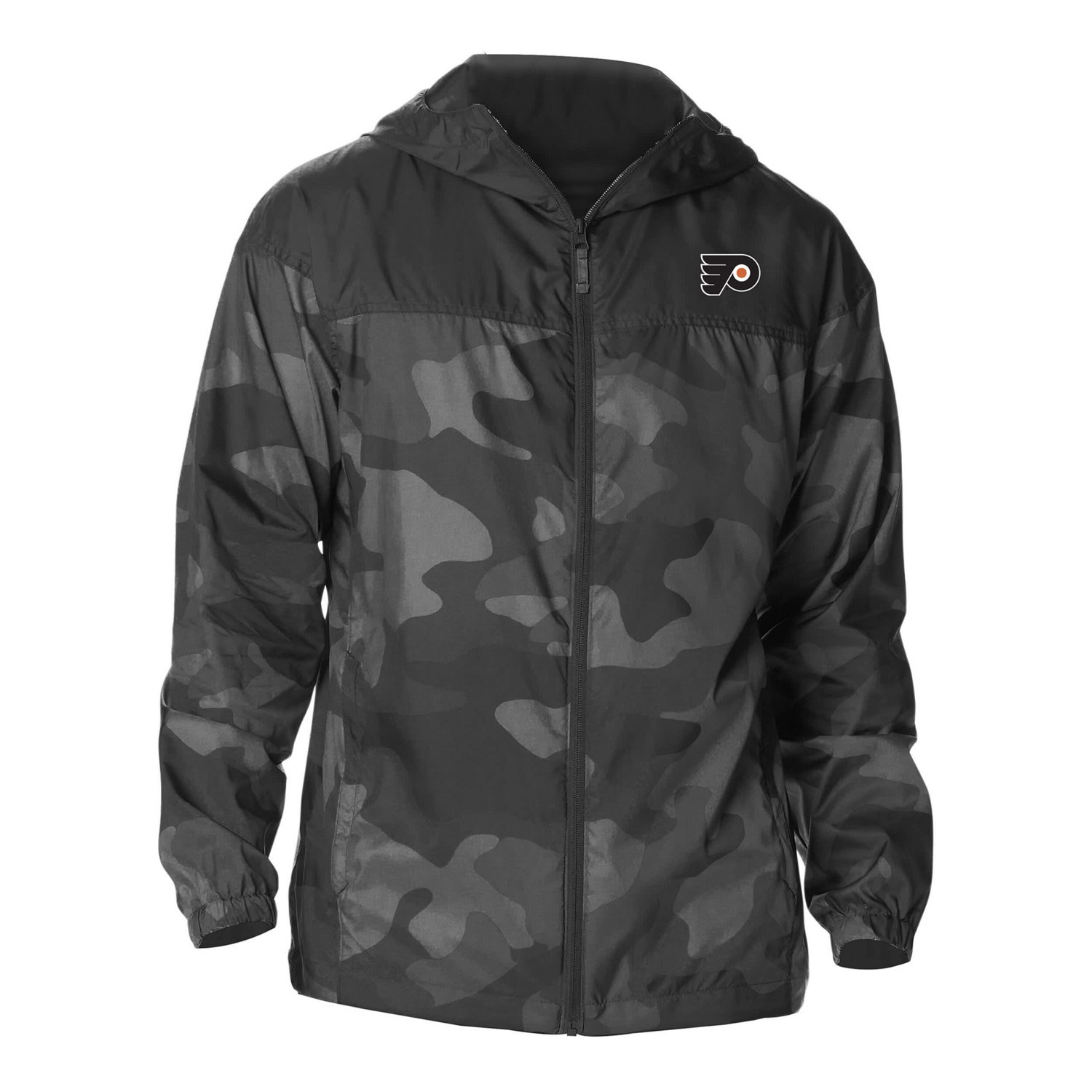 Columbia Philadelphia Flyers Camo Flash Challenger Omni-Shade Full-Zip Hoodie Windbreaker Jacket - view number 2