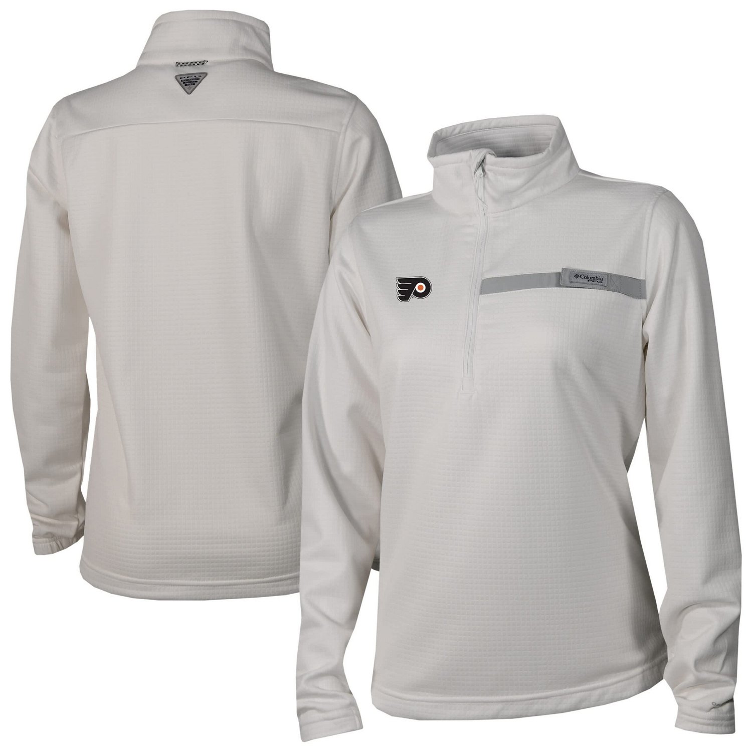 Columbia Philadelphia Flyers Skiff Guide Fleece Omni-Shade Quarter-Zip Jacket