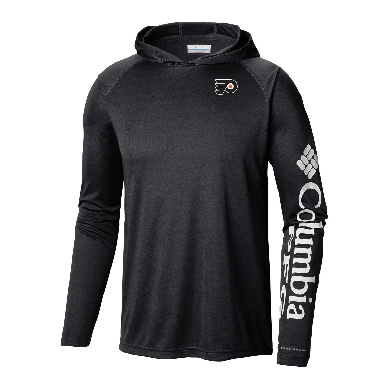 Columbia Philadelphia Flyers Terminal Tackle Omni-Shade Raglan Pullover Hoodie - view number 2
