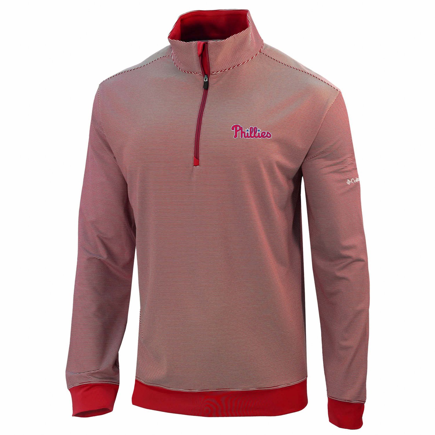 Columbia Philadelphia Phillies Omni-Wick Even Lie Quarter-Zip Pullover Top - view number 2