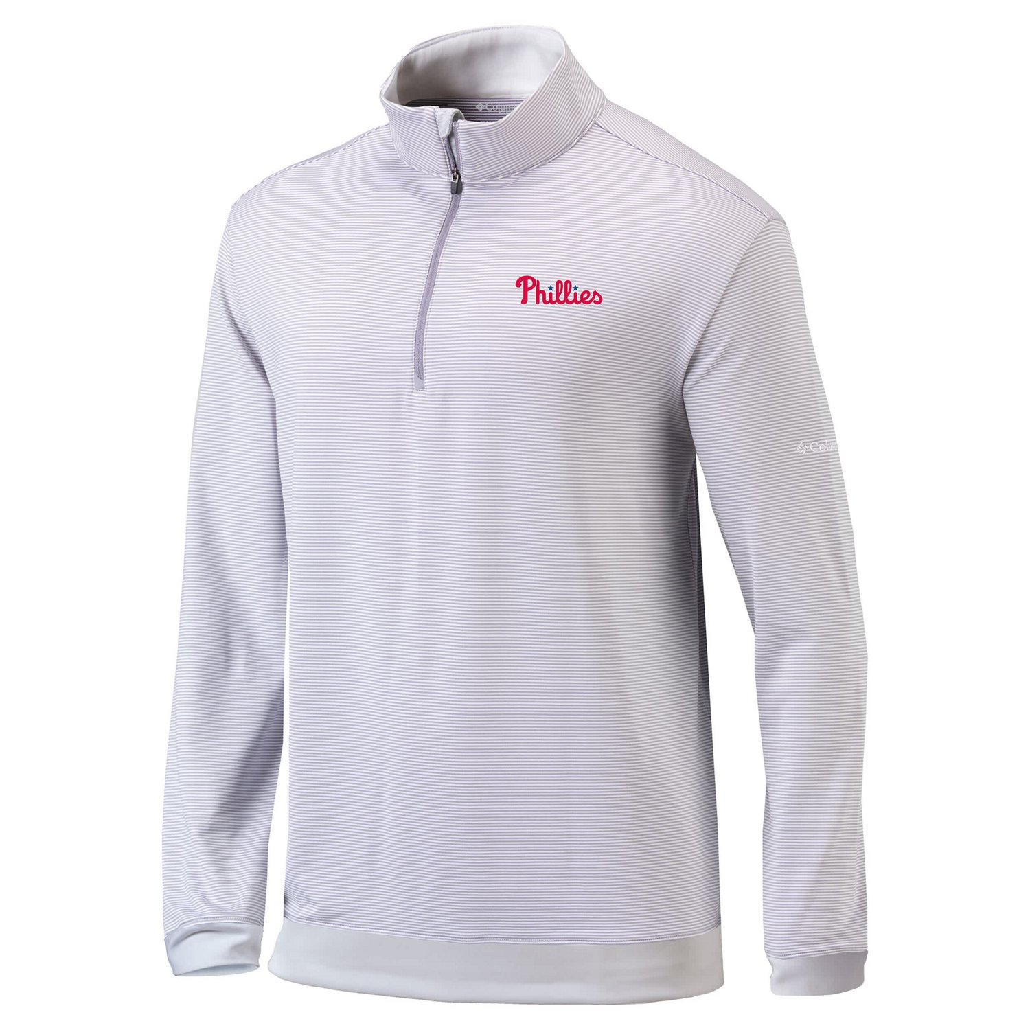 Columbia Philadelphia Phillies Omni-Wick Even Lie Quarter-Zip Pullover Top
