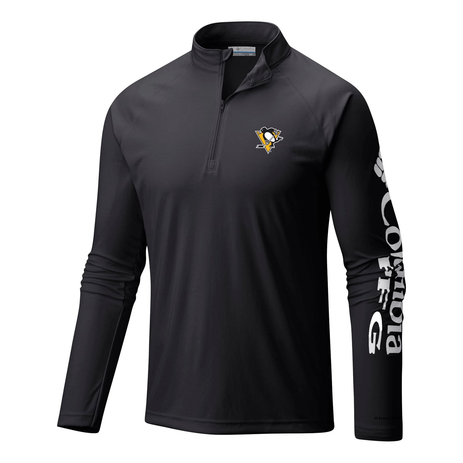 Columbia Pittsburgh Penguins Terminal Tackle Omni-Wick Raglan Quarter-Zip Top - view number 2
