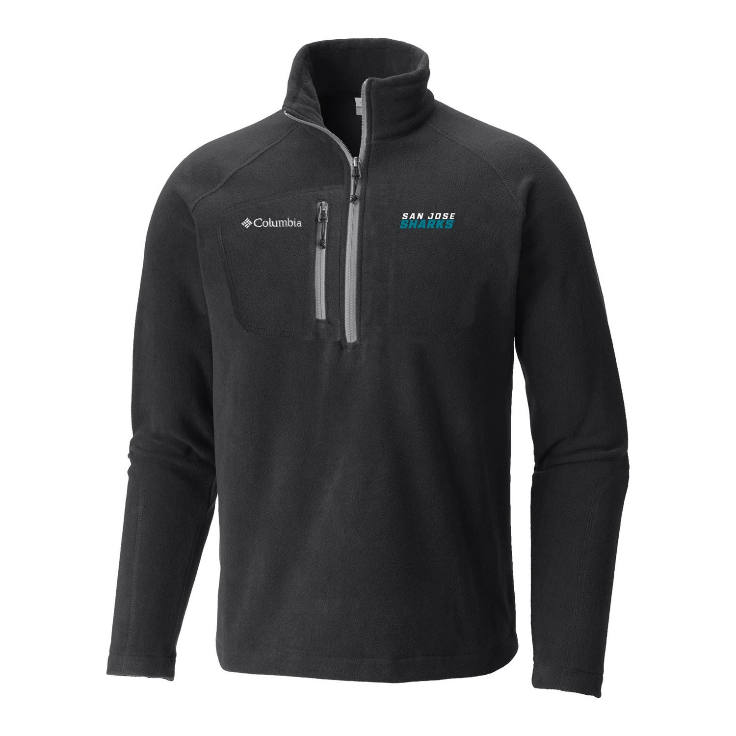 Columbia San Jose Sharks Fast Trek III Raglan Half-Zip Fleece Jacket - view number 2