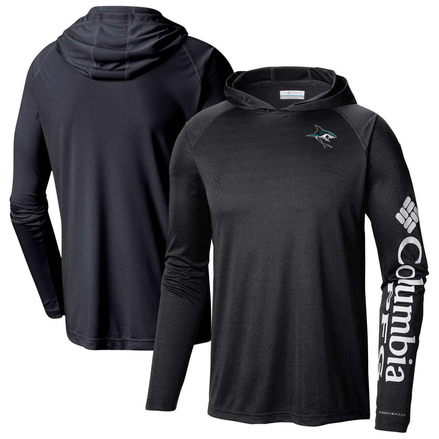 Columbia San Jose Sharks Terminal Tackle Omni-Shade Raglan Pullover Hoodie