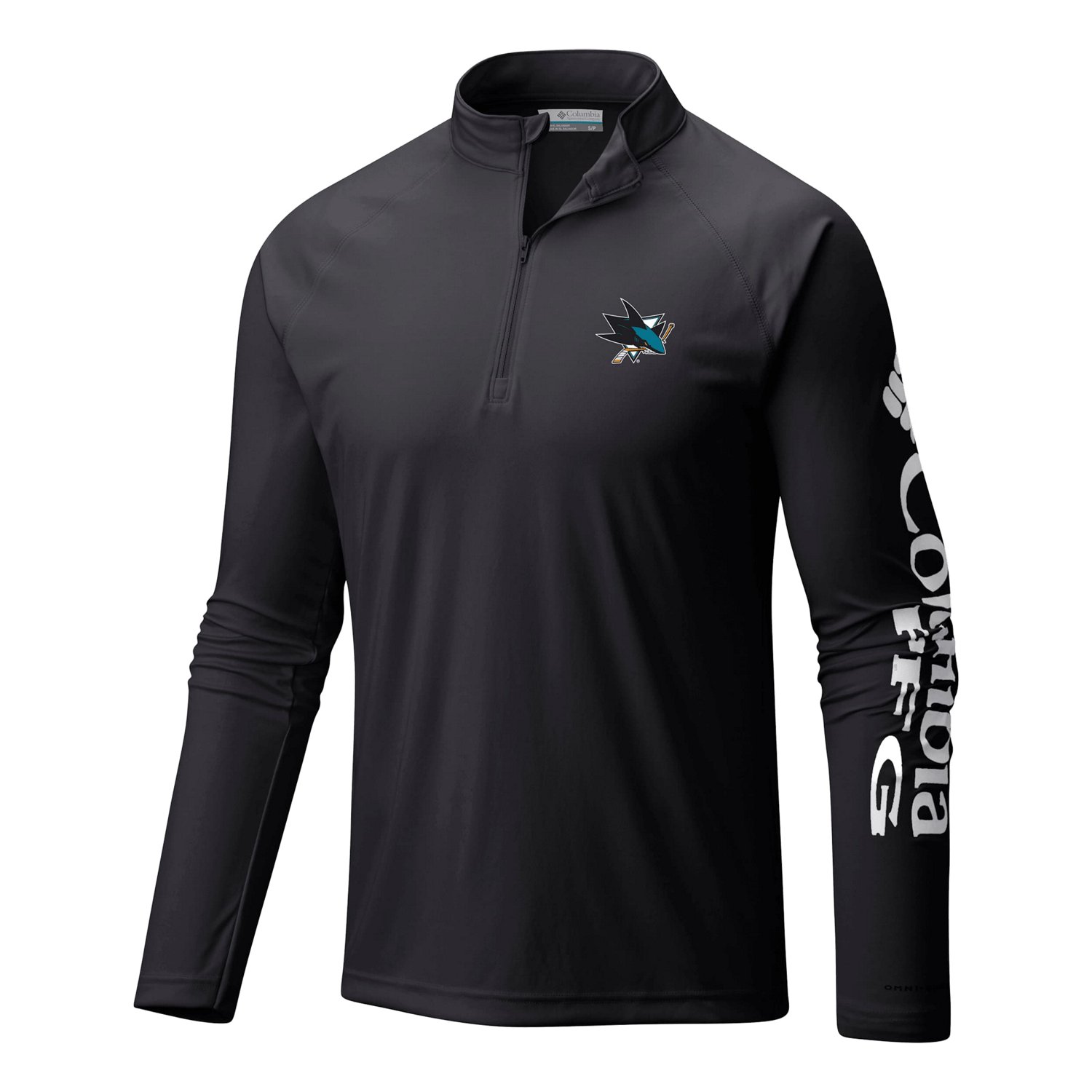 Columbia San Jose Sharks Terminal Tackle Omni-Wick Raglan Quarter-Zip Top                                                        - view number 2