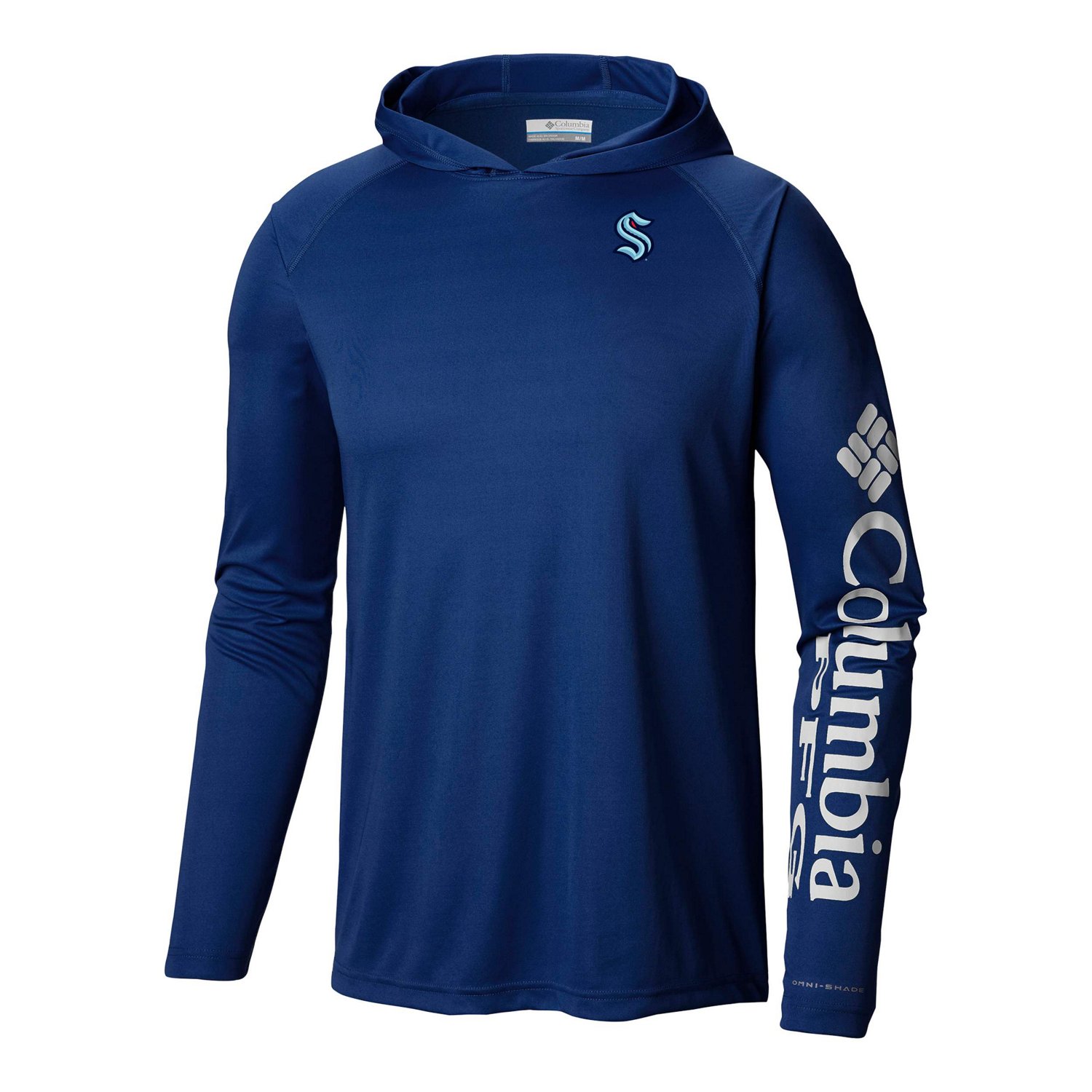 Columbia Seattle Kraken Terminal Tackle Omni-Shade Raglan Pullover Hoodie - view number 2