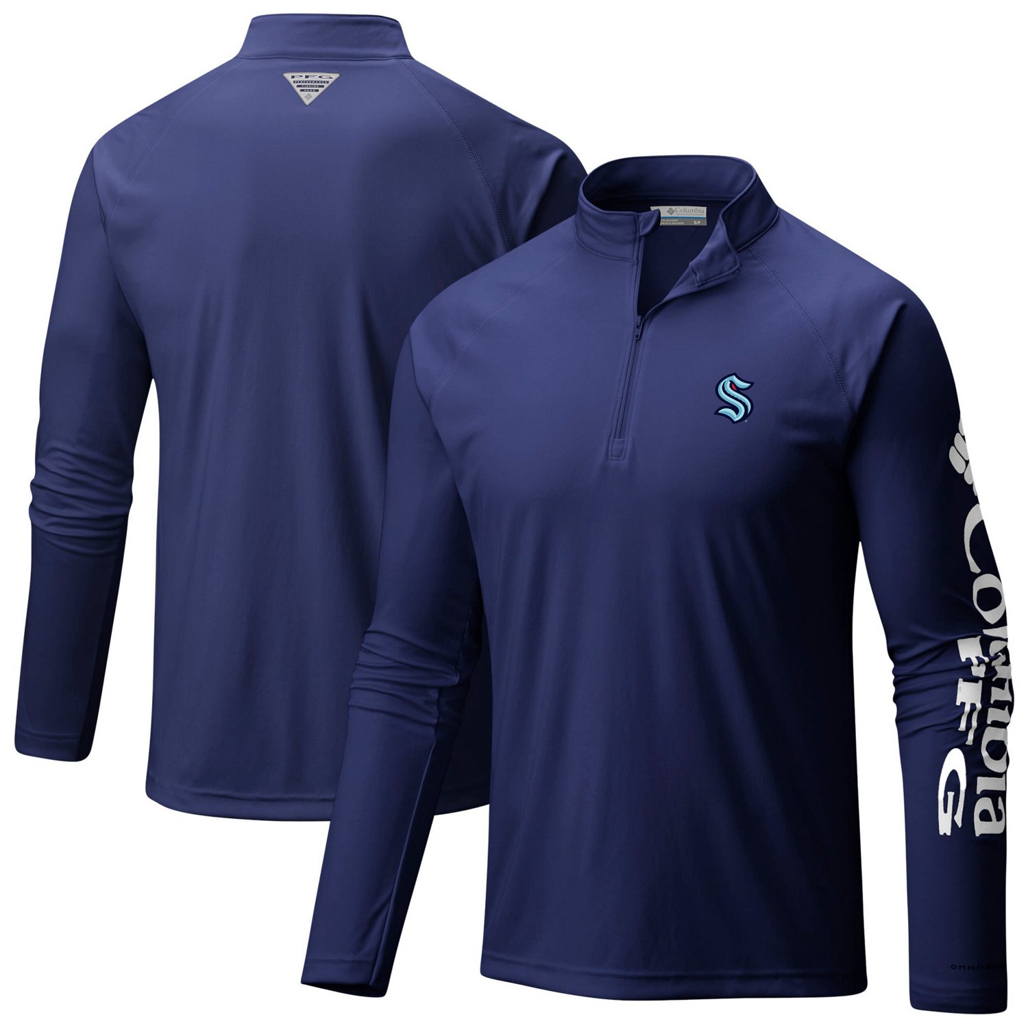 Columbia Seattle Kraken Terminal Tackle Omni-Wick Raglan Quarter-Zip Top - view number 1