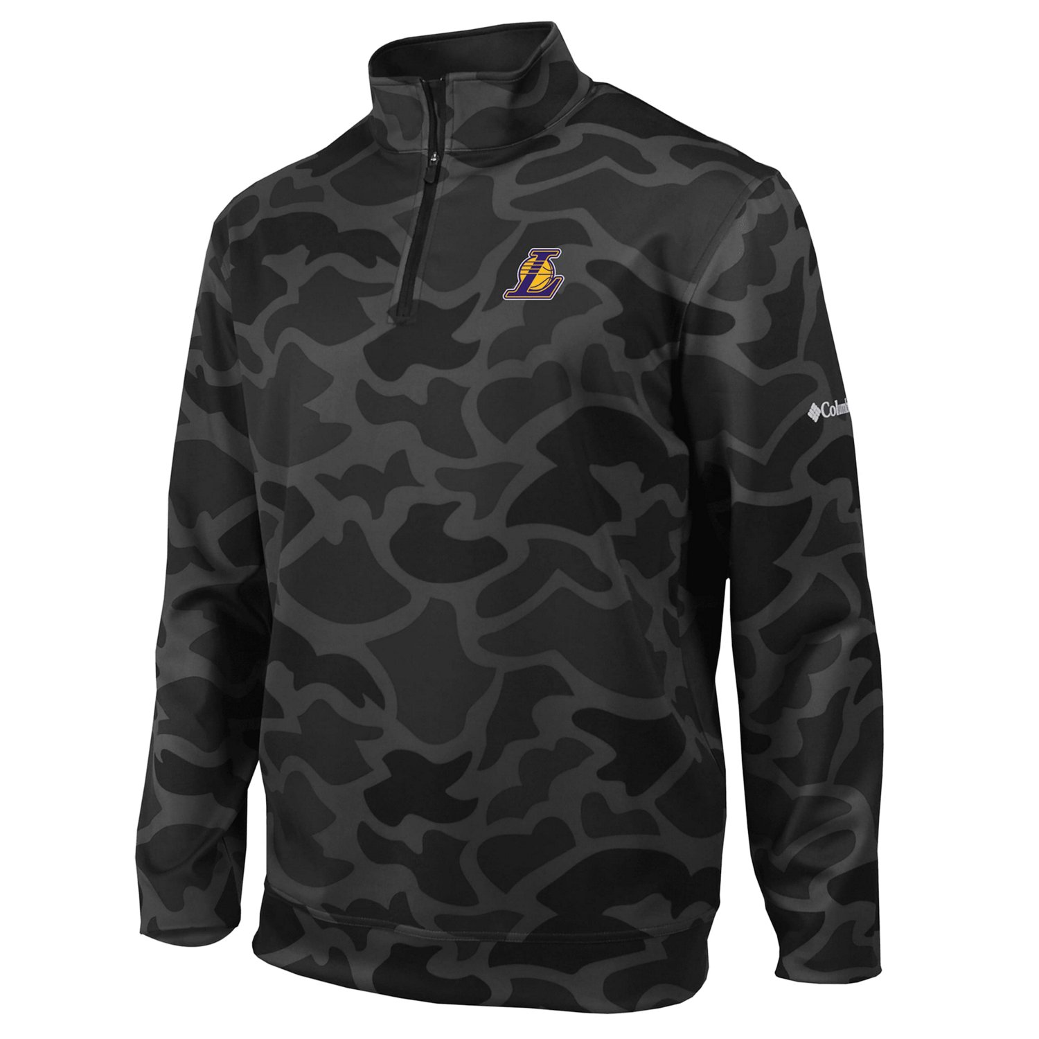 Columbia Sportswear Men’s Los Angeles Lakers Wickham Hills Omni-Wick 1/4-Zip Jacket - view number 2