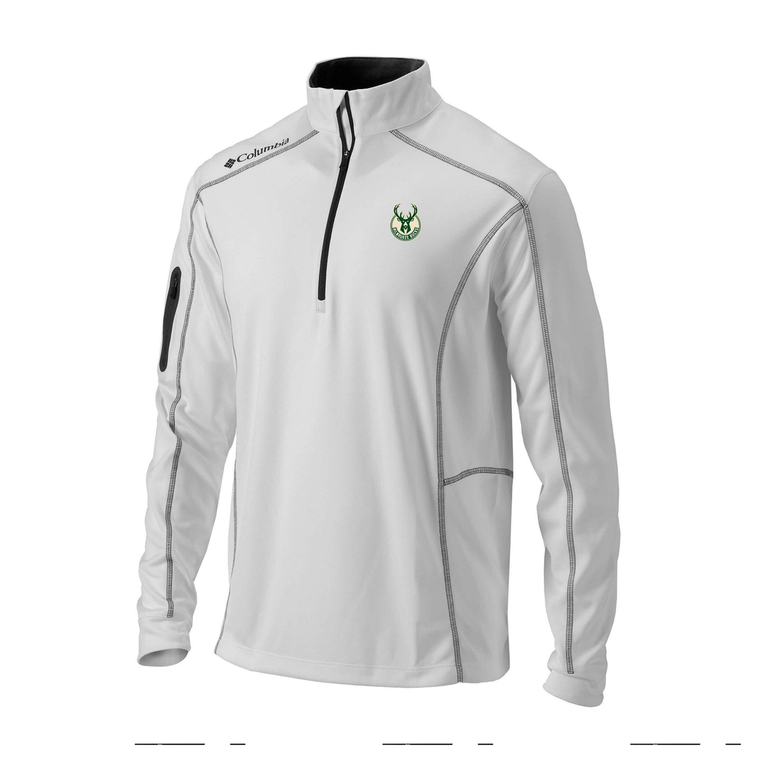 Columbia Sportswear Men's Milwaukee Bucks Omni-Wick Shotgun 1/4-Zip Jacket - view number 2