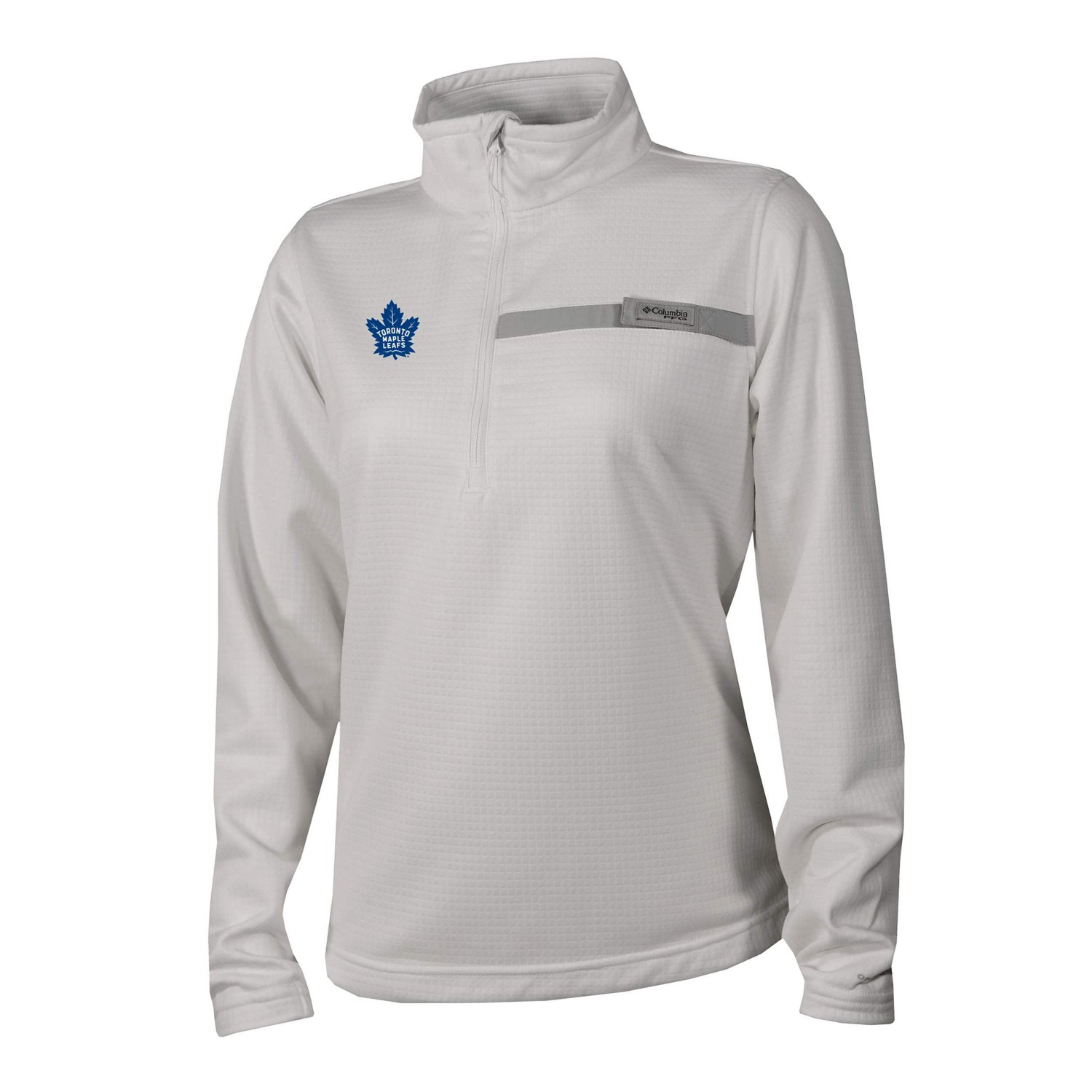 Columbia Toronto Maple Leafs Skiff Guide Fleece Omni-Shade Quarter-Zip Jacket - view number 2