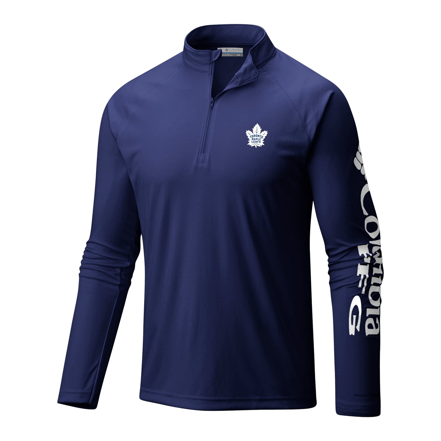 Columbia Toronto Maple Leafs Terminal Tackle Omni-Wick Raglan Quarter-Zip Top - view number 2