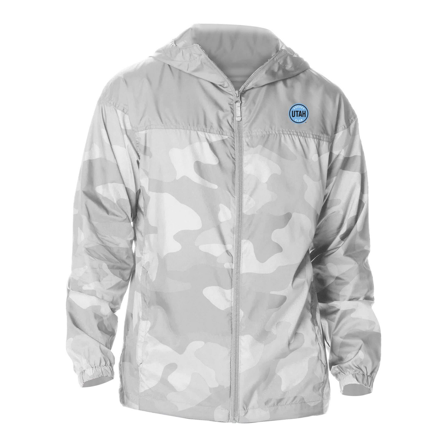 Columbia Utah Hockey Club Camo Flash Challenger Omni-Shade Full-Zip Hoodie Windbreaker Jacket - view number 2