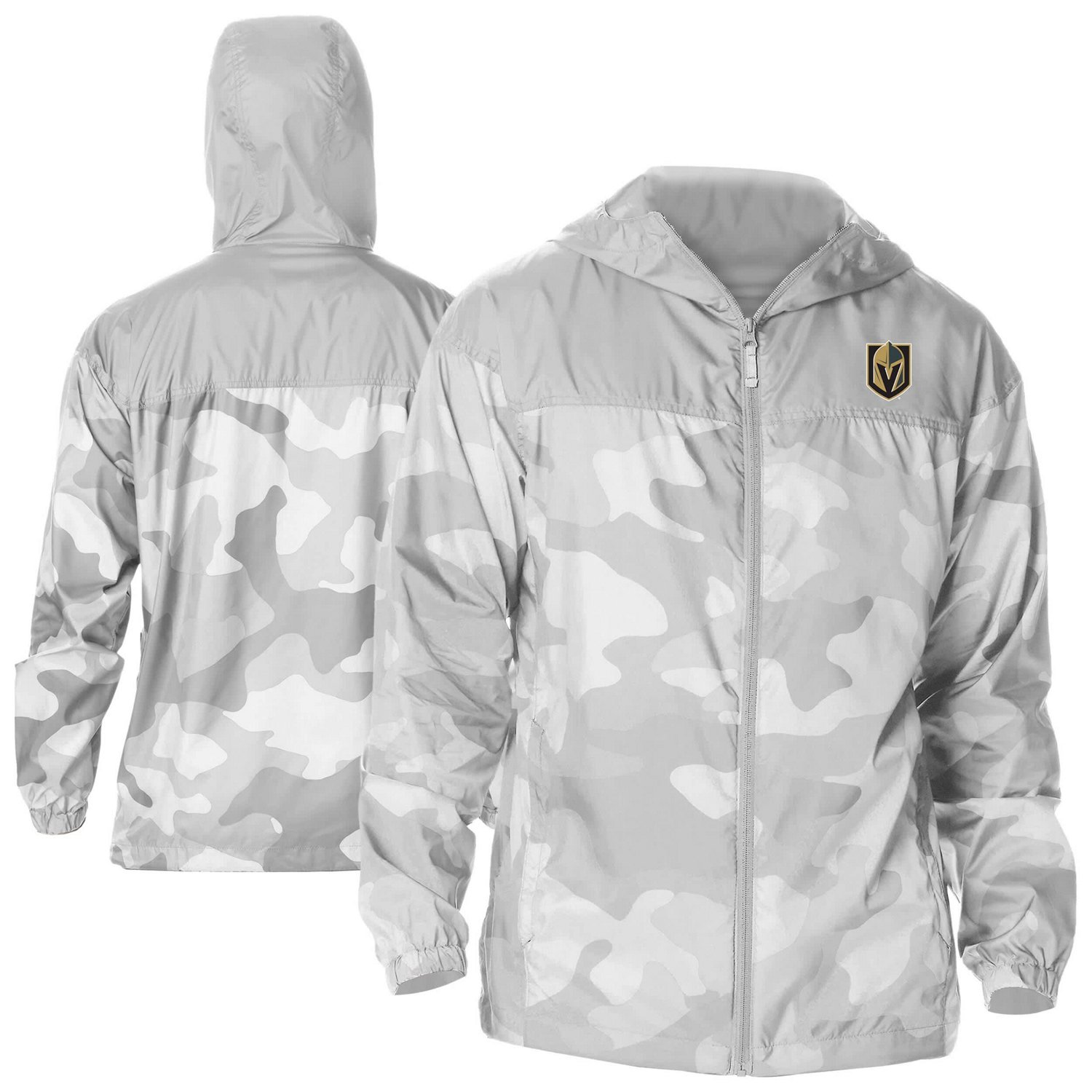 Columbia Vegas Golden Knights Camo Flash Challenger Omni-Shade Full-Zip Hoodie Windbreaker Jacket - view number 1