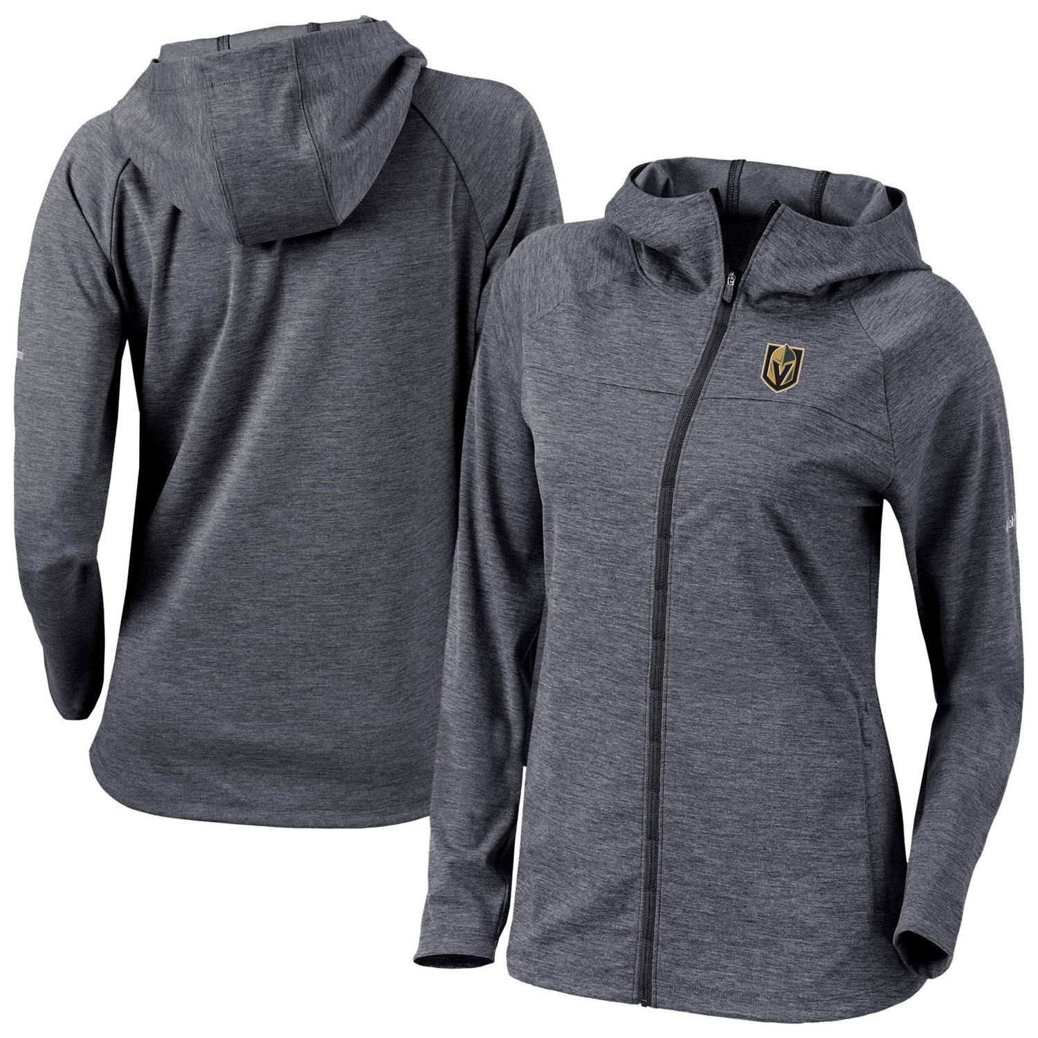 Columbia Vegas Golden Knights Half Shot Omni-Wick Raglan Full-Zip Hoodie