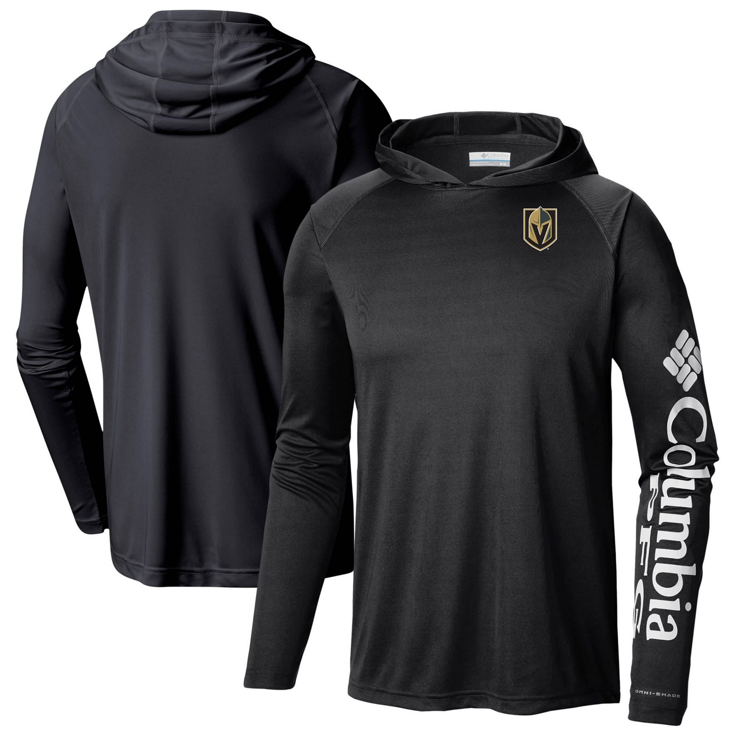 Columbia Vegas Golden Knights Terminal Tackle Omni-Shade Raglan Pullover Hoodie - view number 1