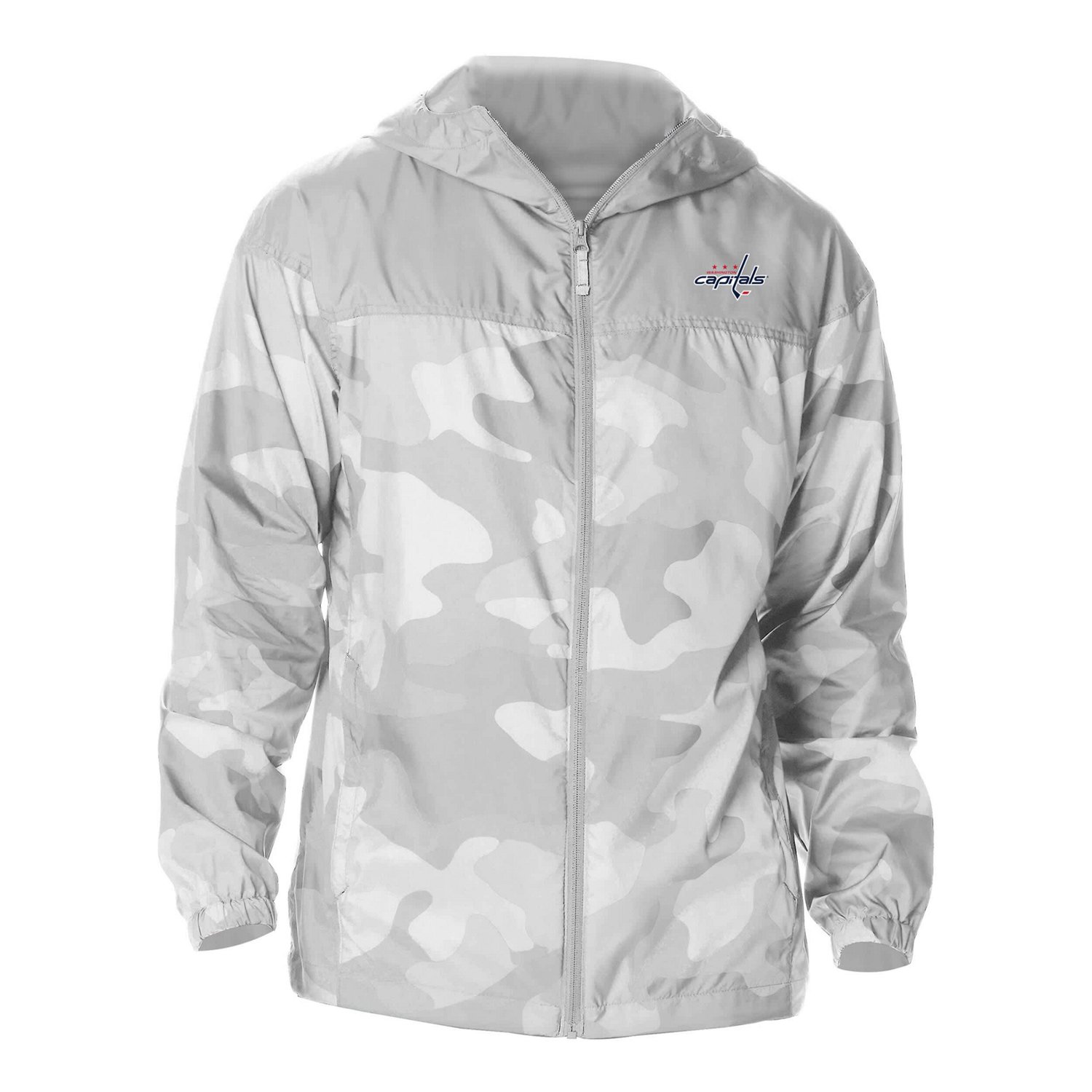 Columbia Washington Capitals Camo Flash Challenger Omni-Shade Full-Zip Hoodie Windbreaker Jacket                                 - view number 2
