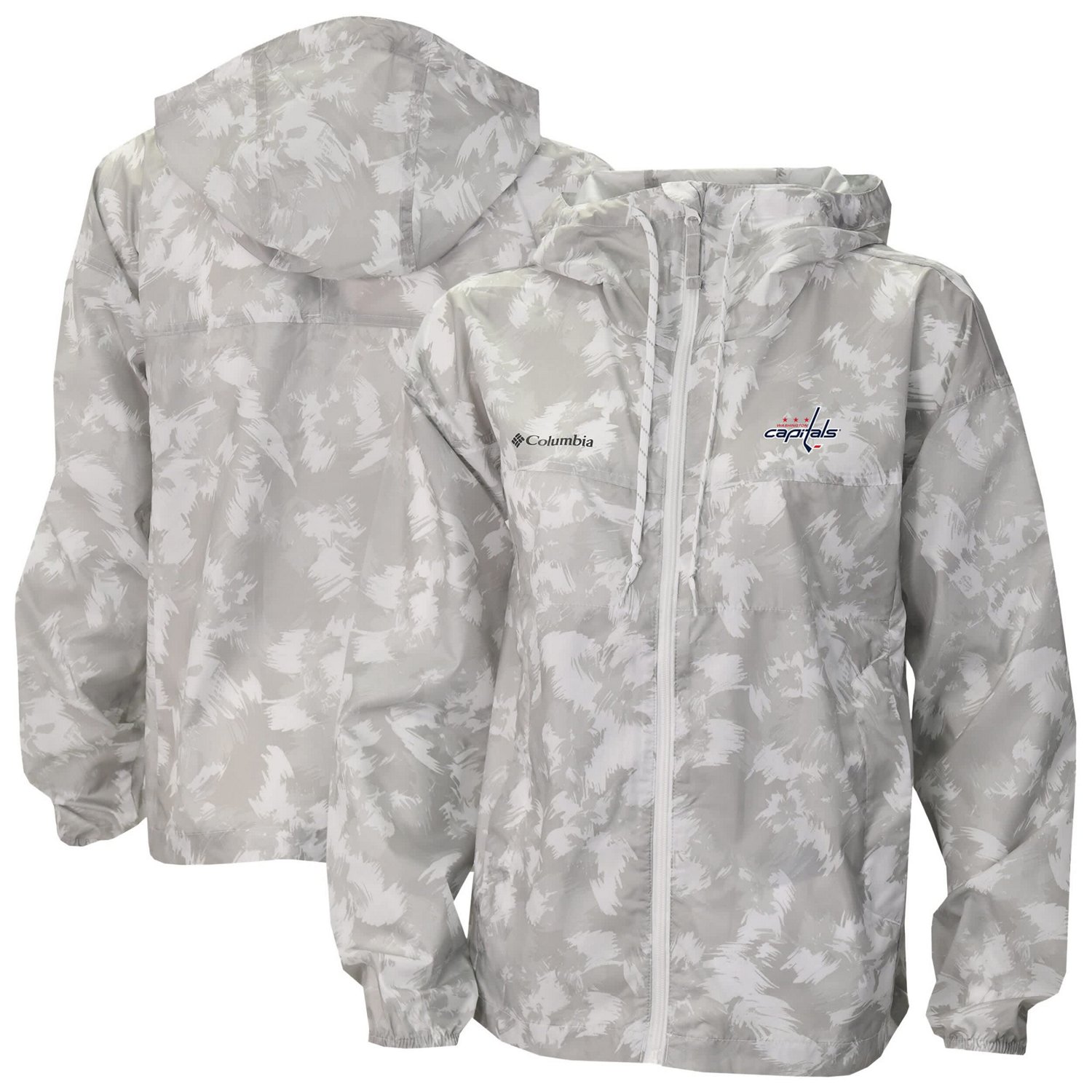 Columbia Washington Capitals Flash Challenger Omni-Shade Full-Zip Windbreaker Jacket                                             - view number 1
