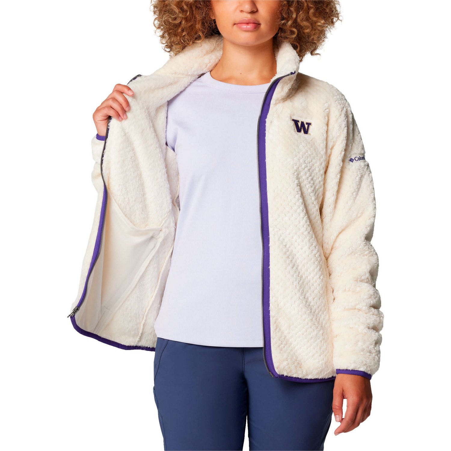 Columbia Washington Huskies Fireside II Sherpa Full-Zip Jacket                                                                   - view number 3
