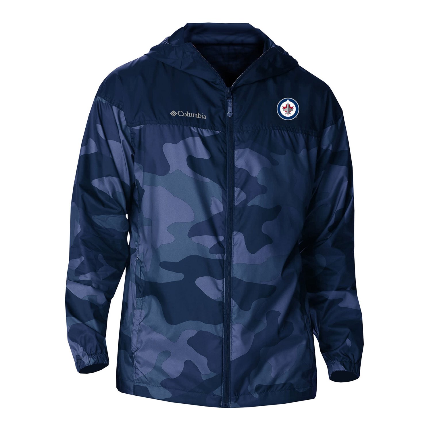 Columbia Winnipeg Jets Camo Flash Challenger Omni-Shade Full-Zip Hoodie Windbreaker Jacket - view number 2