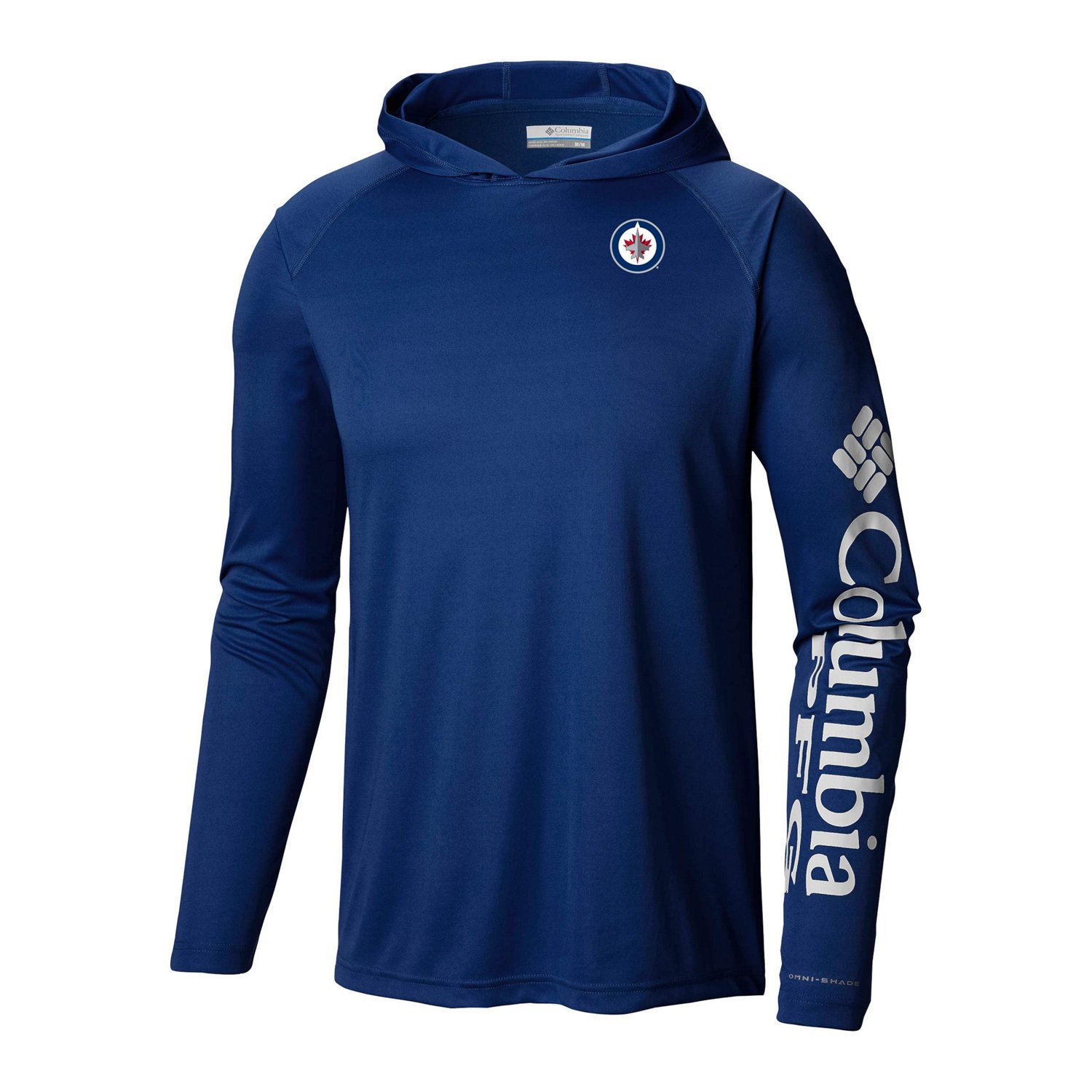 Columbia Winnipeg Jets Terminal Tackle Omni-Shade Raglan Pullover Hoodie - view number 2