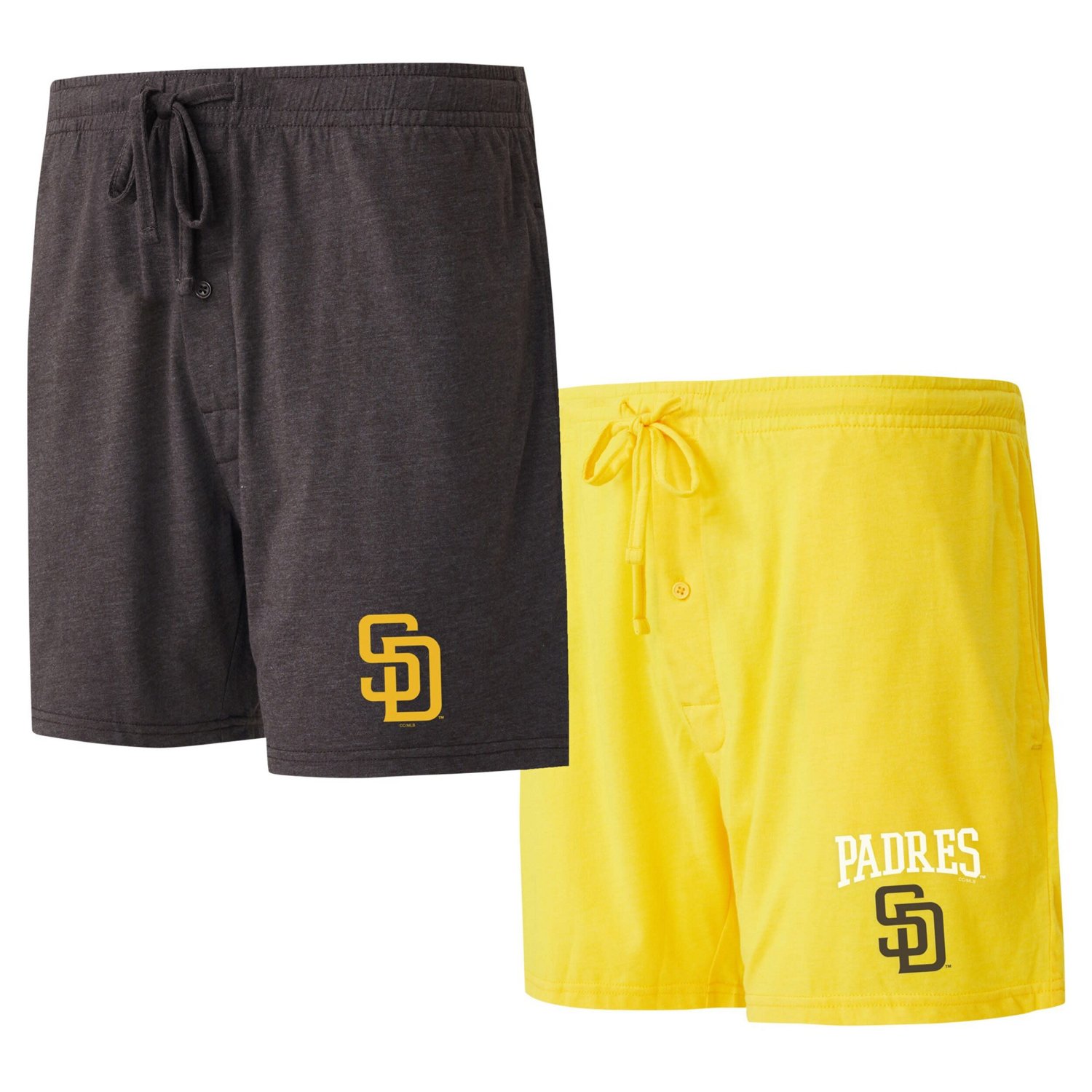 Concepts Sport Gold San Diego Padres Two-Pack Meter Sleep Shorts - view number 1