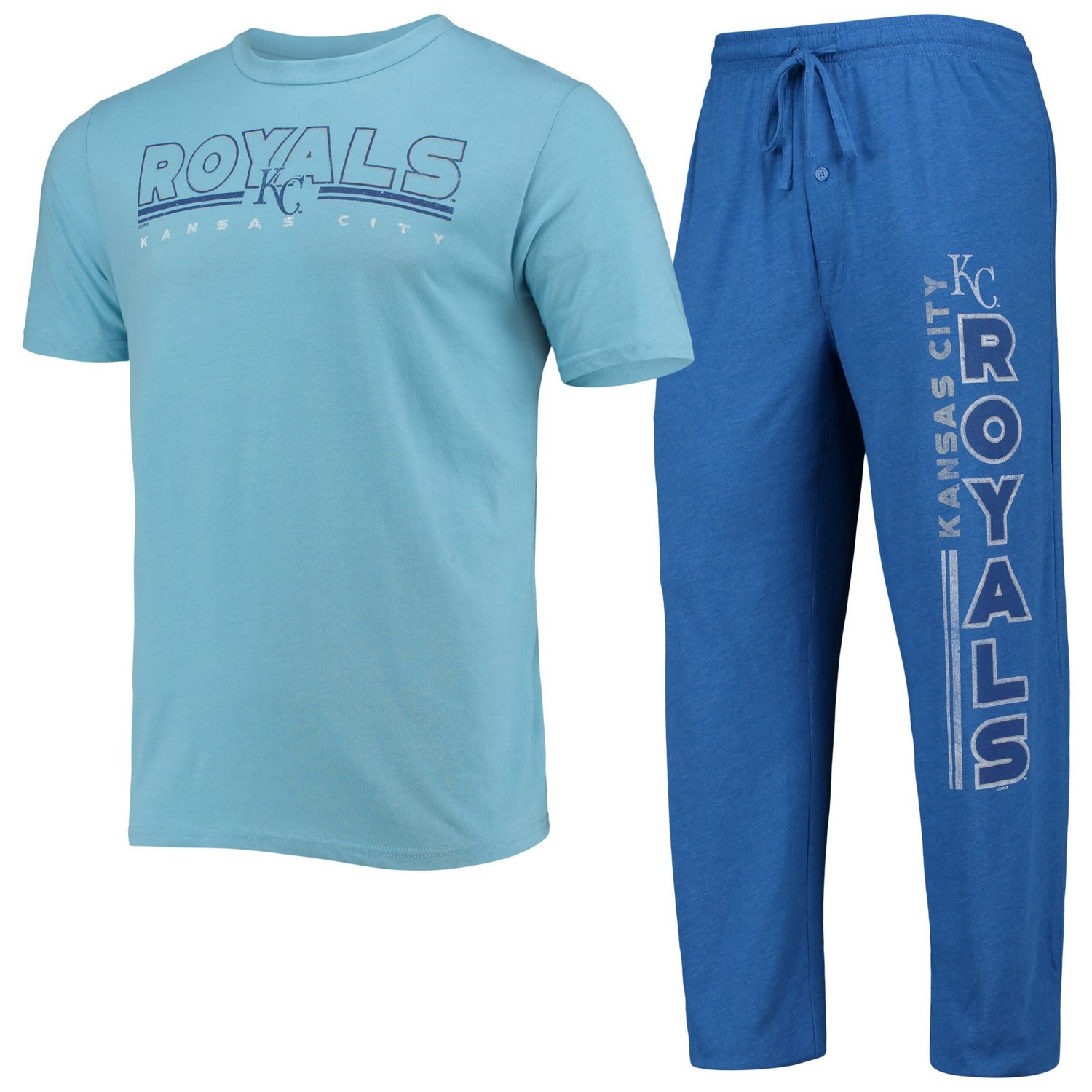 Concepts Sport Light Blue Kansas City s Meter T-Shirt and Pants Sleep Set