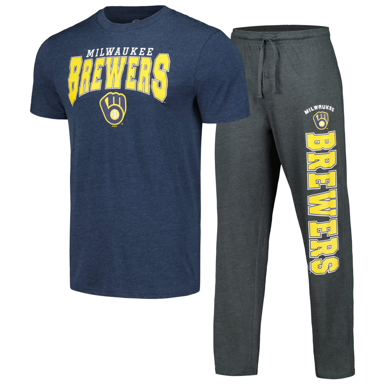 Concepts Sport Milwaukee Brewers Meter T-Shirt  Pants Sleep Set - view number 1